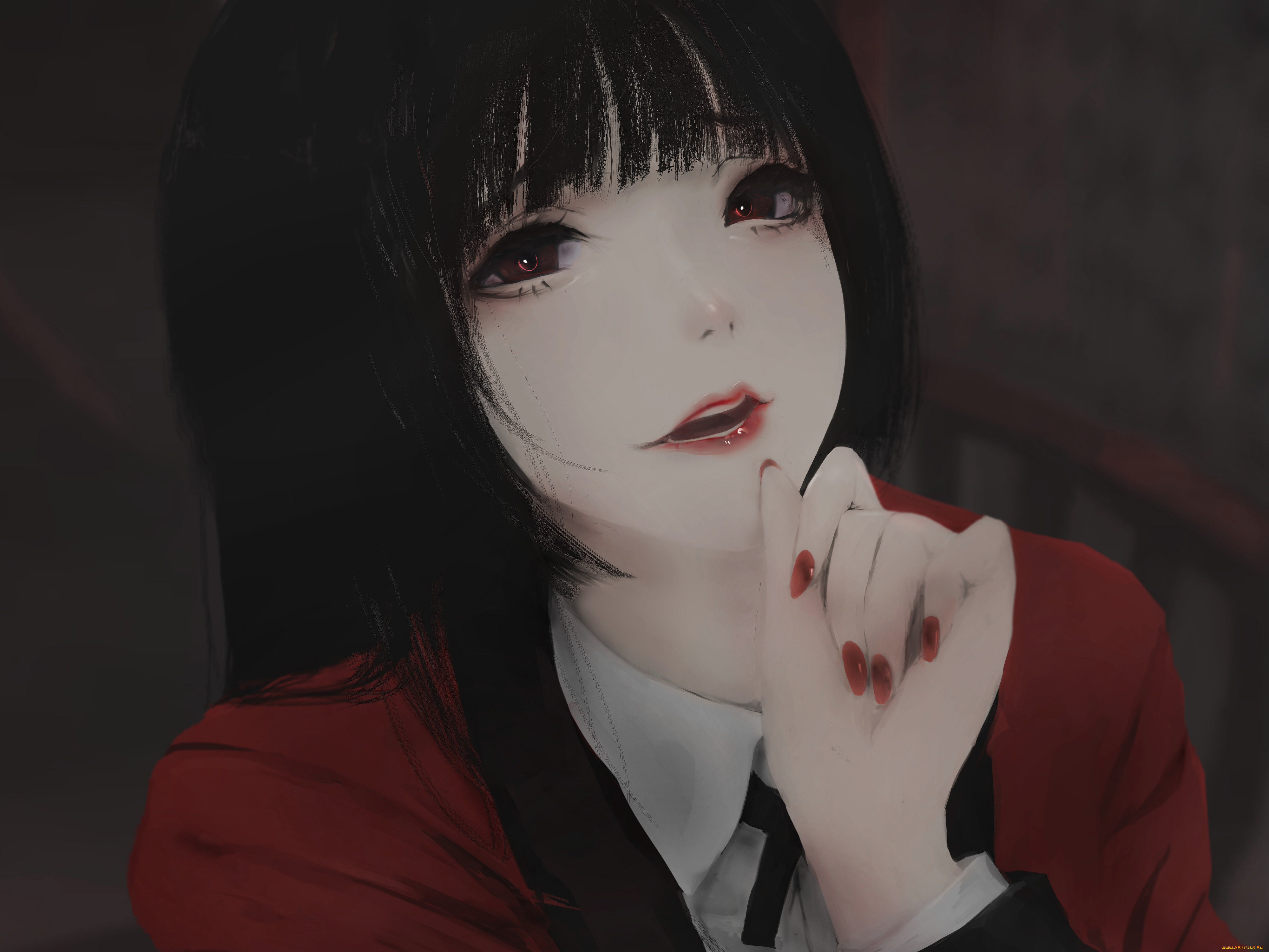 аниме, kakegurui, девушка