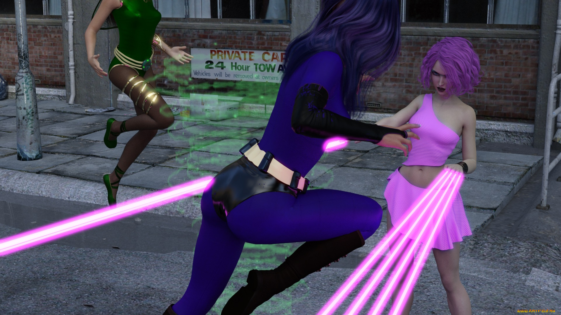 3д, графика, фантазия, , fantasy, девушки, взгляд, фон