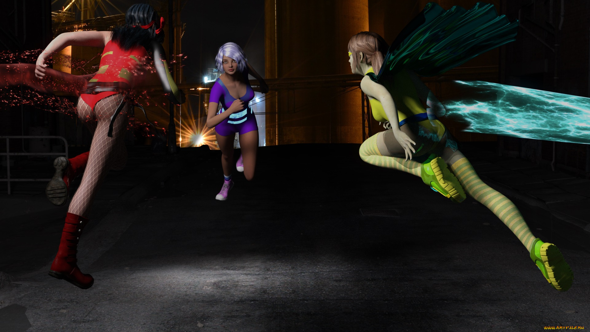 3д, графика, фантазия, , fantasy, девушки, взгляд, фон