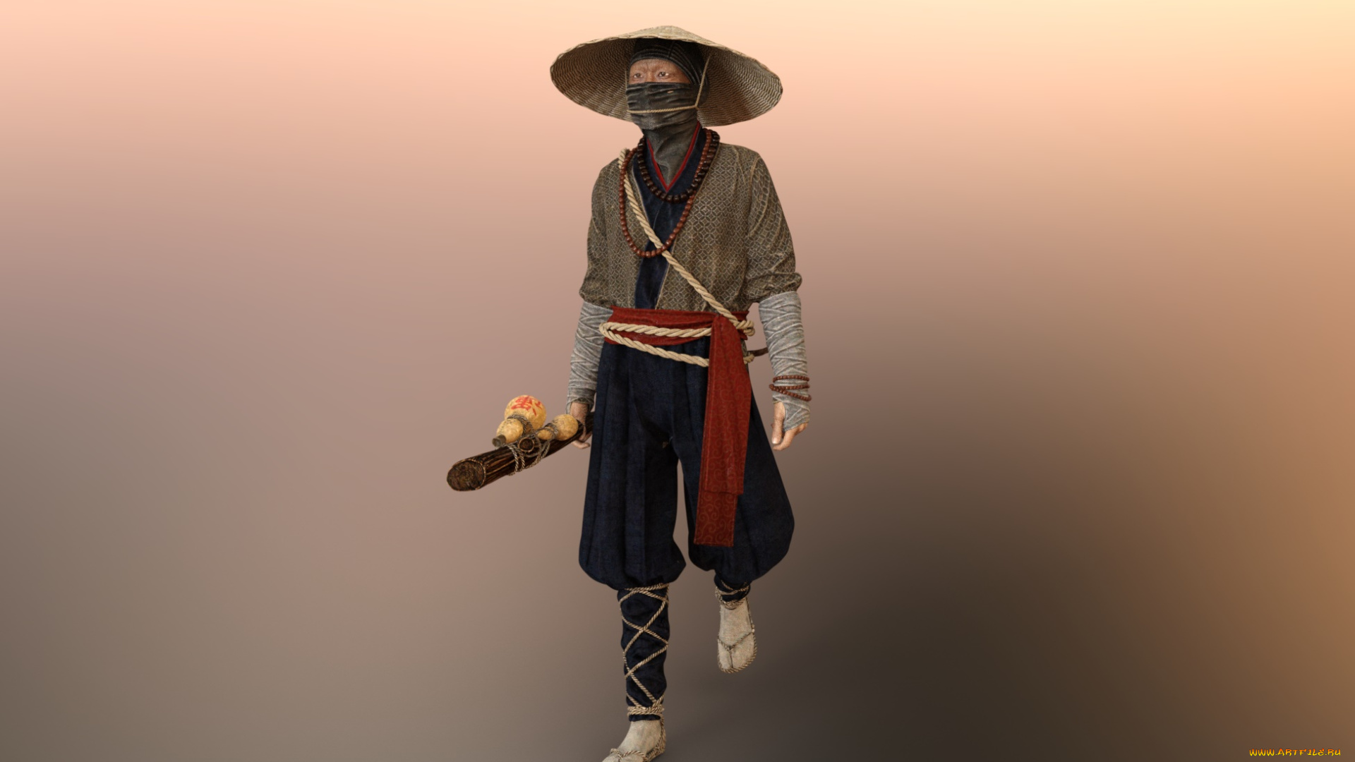 3д, графика, люди, , people, самурай