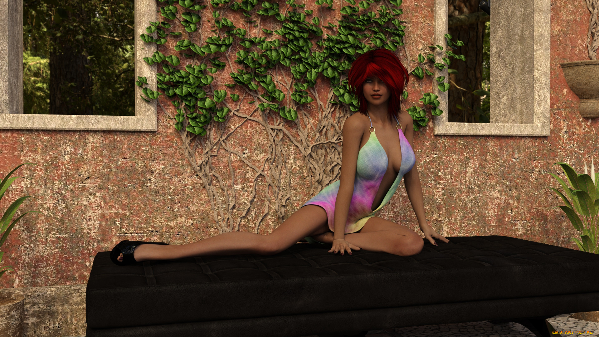 3д, графика, люди, , people, взгляд, фон, девушка