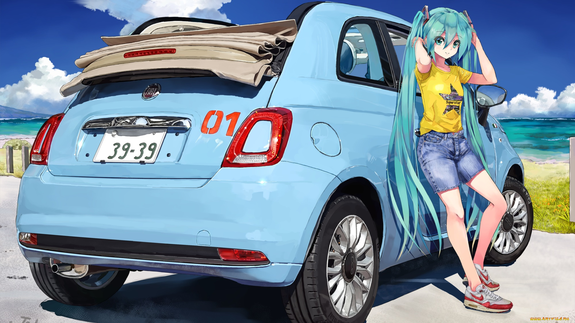 аниме, vocaloid, девушка