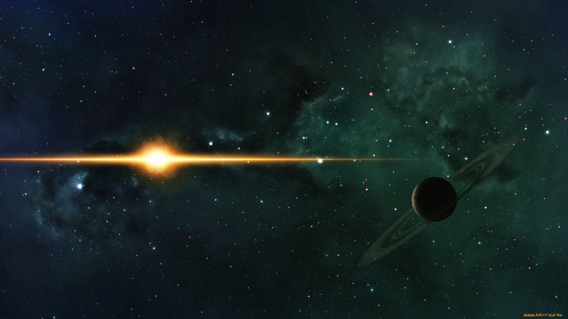 космос, арт, звезды, вселенная, планета