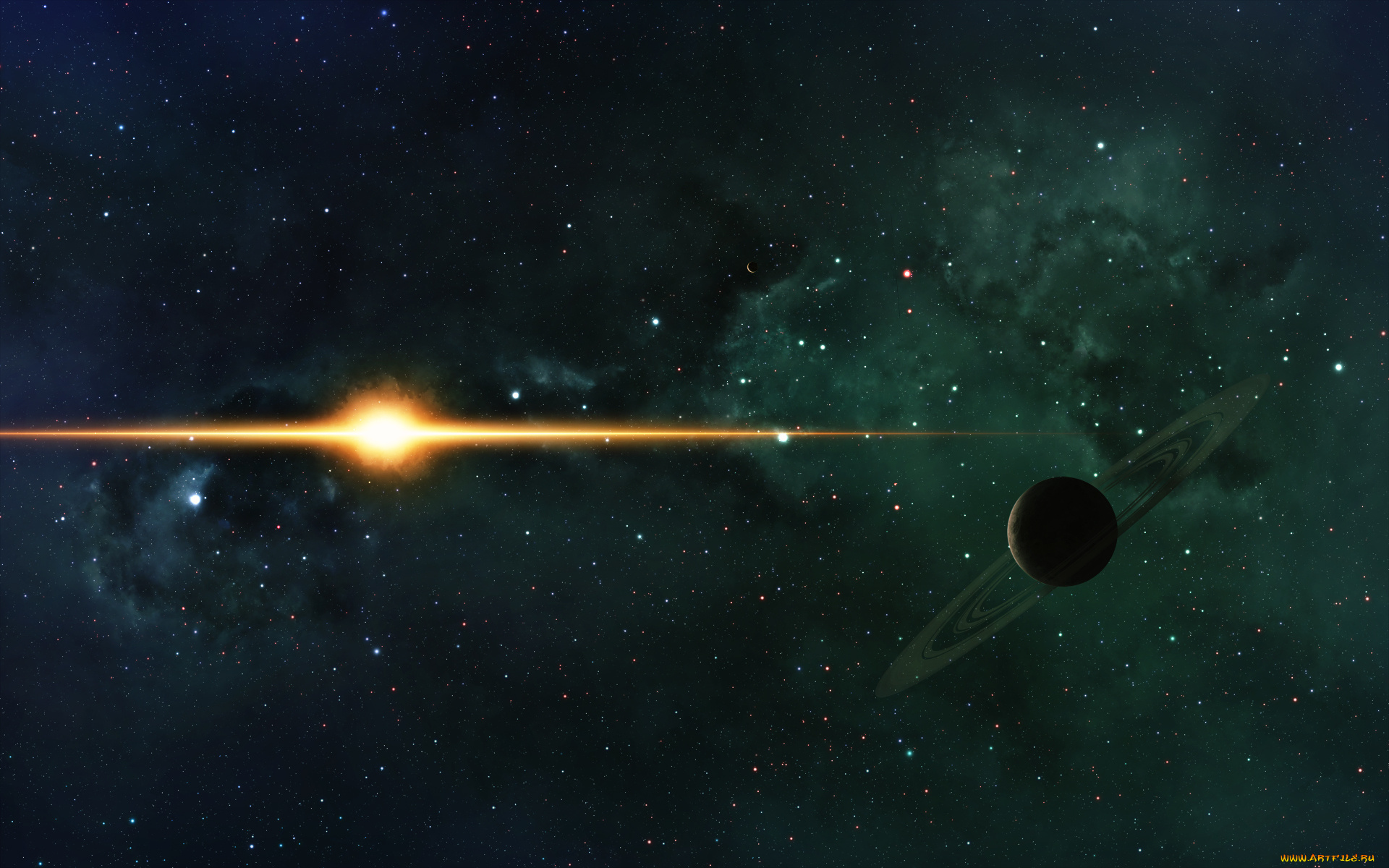 космос, арт, звезды, вселенная, планета