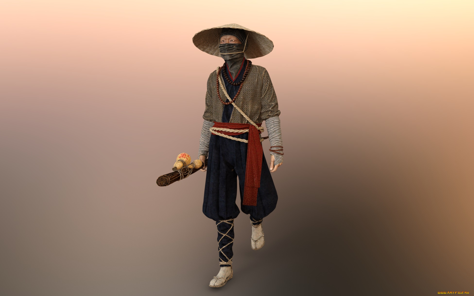 3д, графика, люди, , people, самурай