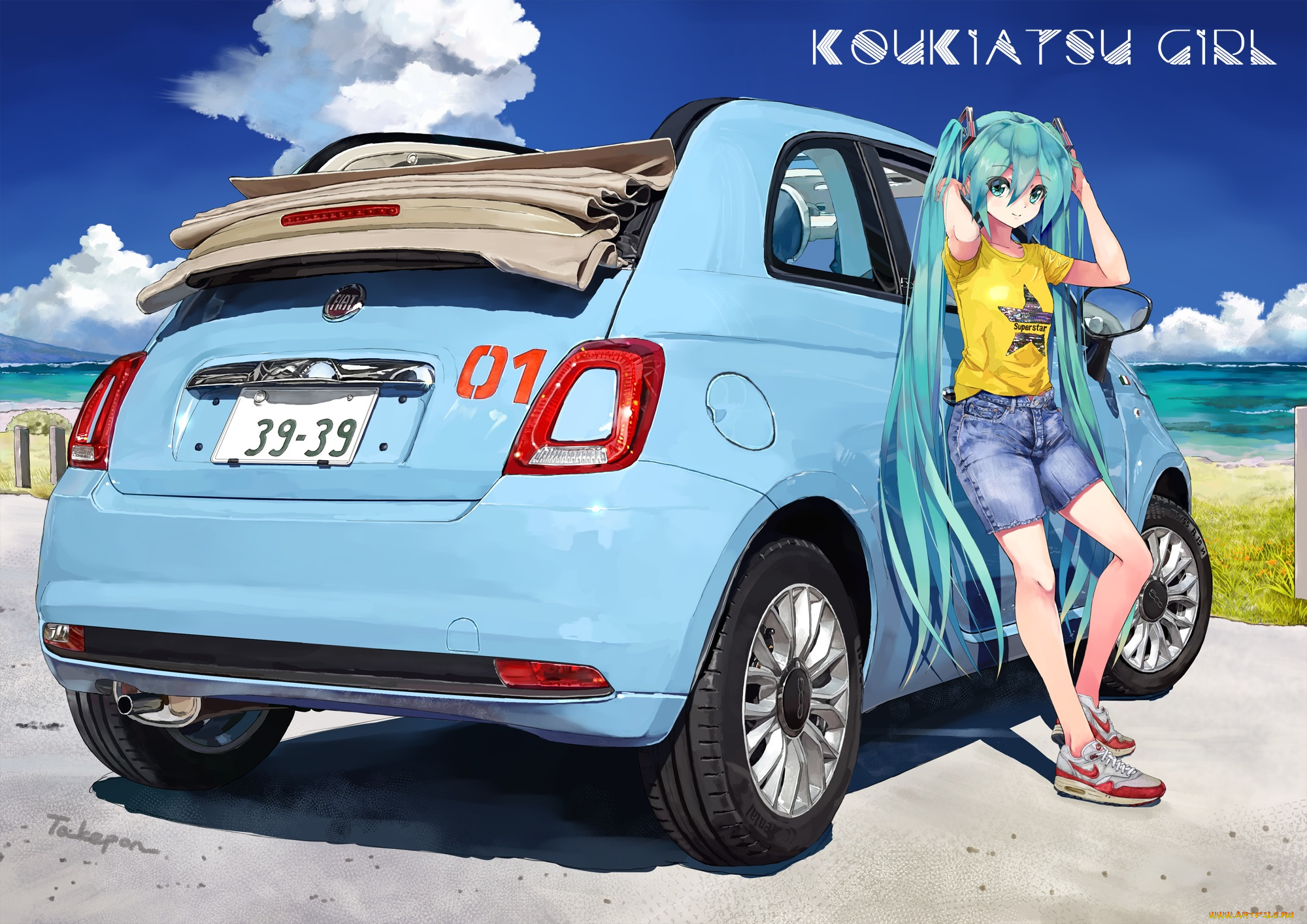 аниме, vocaloid, девушка