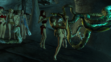 Картинка 3д+графика фантазия+ fantasy фон взгляд девушка