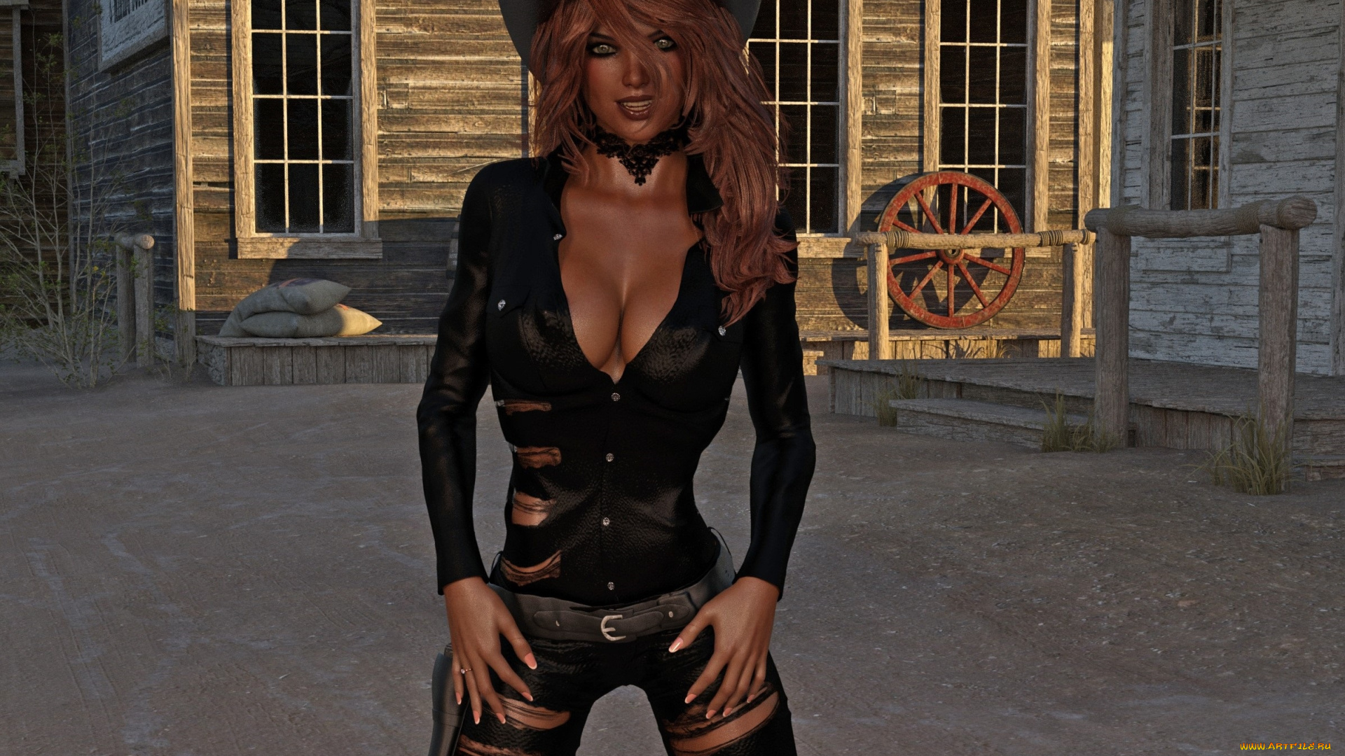 3д, графика, фантазия, , fantasy, фон, взгляд, девушка