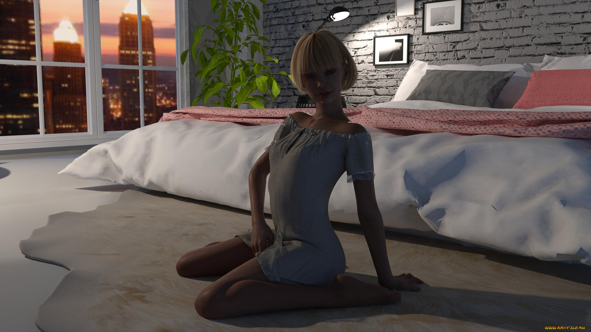 3д, графика, люди, , people, фон, взгляд, девушка