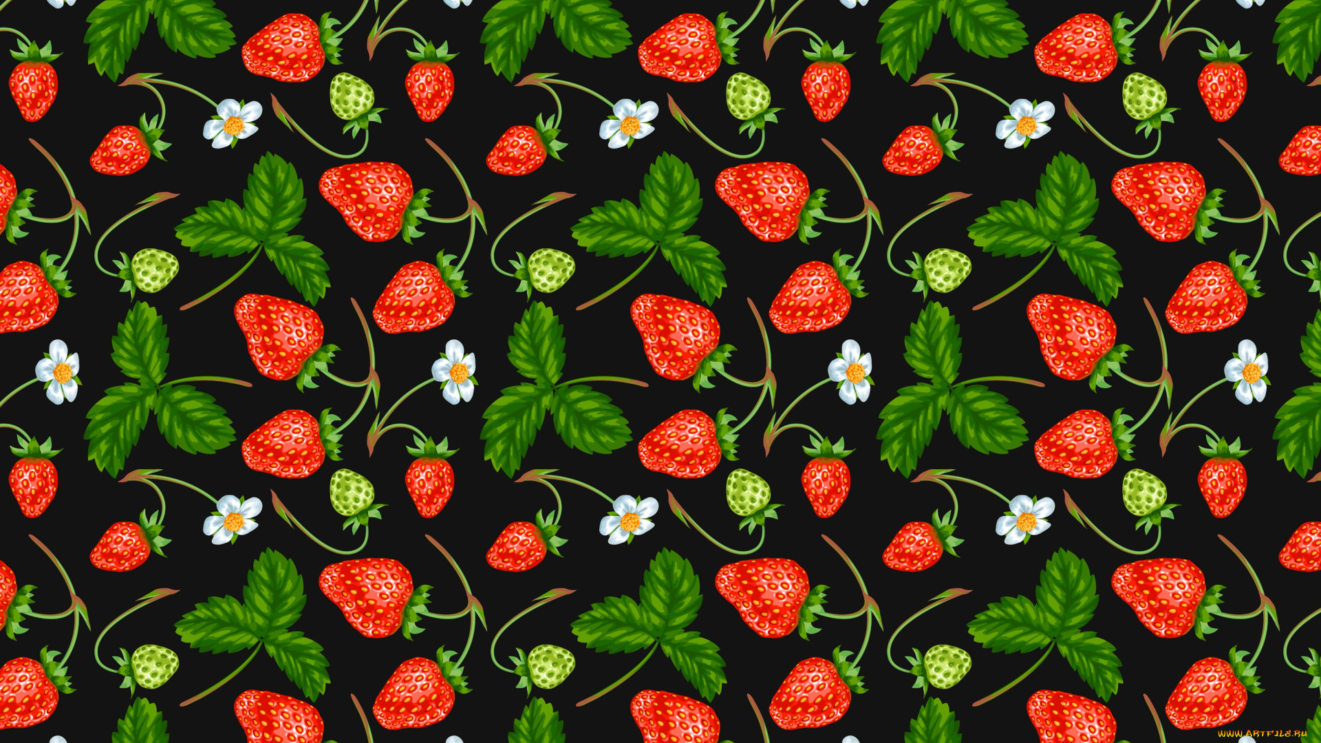 векторная, графика, еда, , food, клубника