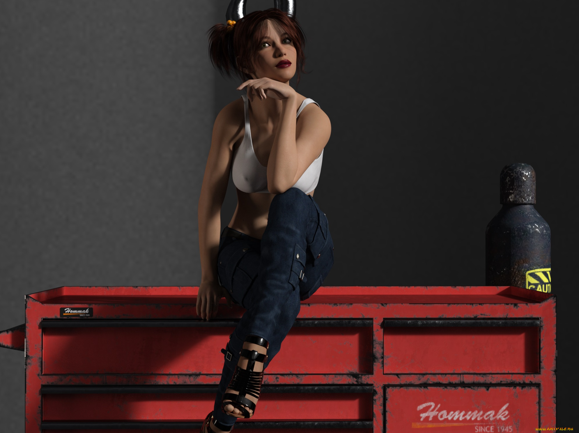 3д, графика, существа, , creatures, фон, взгляд, девушка