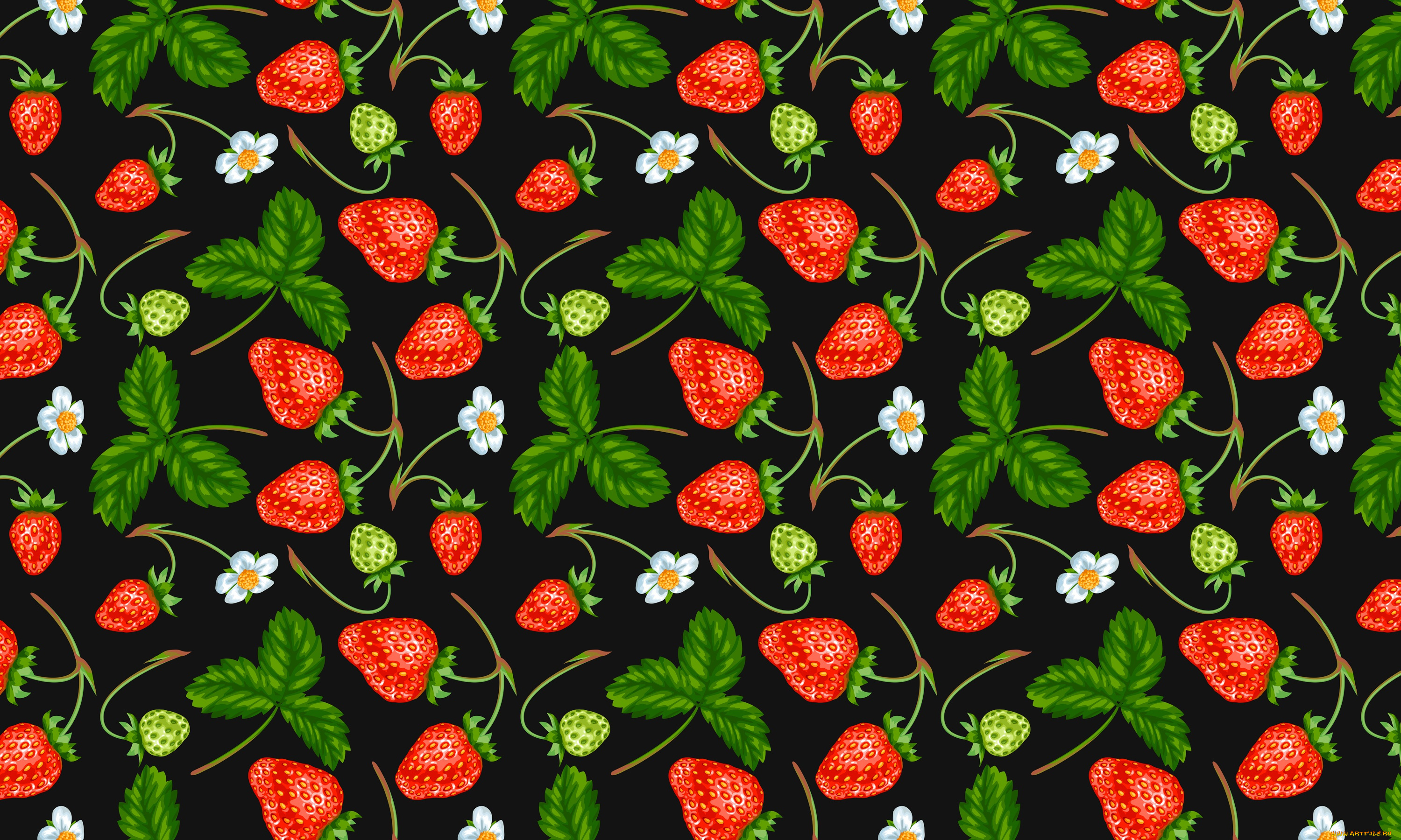 векторная, графика, еда, , food, клубника