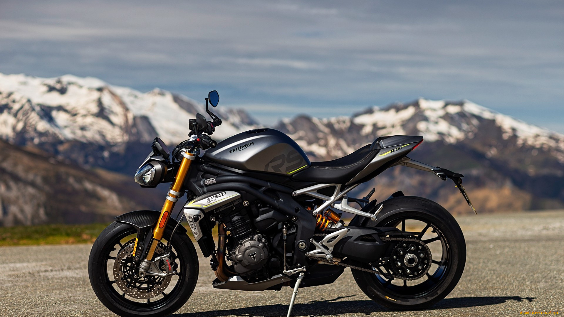 2021, triumph, 1200, rs, speed, triple, мотоциклы, triumph, speed, triple, 1200rs, мотоцикл, революция, мощность, производительность, управляемость, технологичность, горы, площадка, профиль