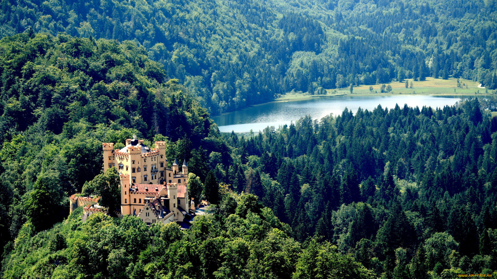hohenschwangau, castle, города, замки, германии, hohenschwangau, castle