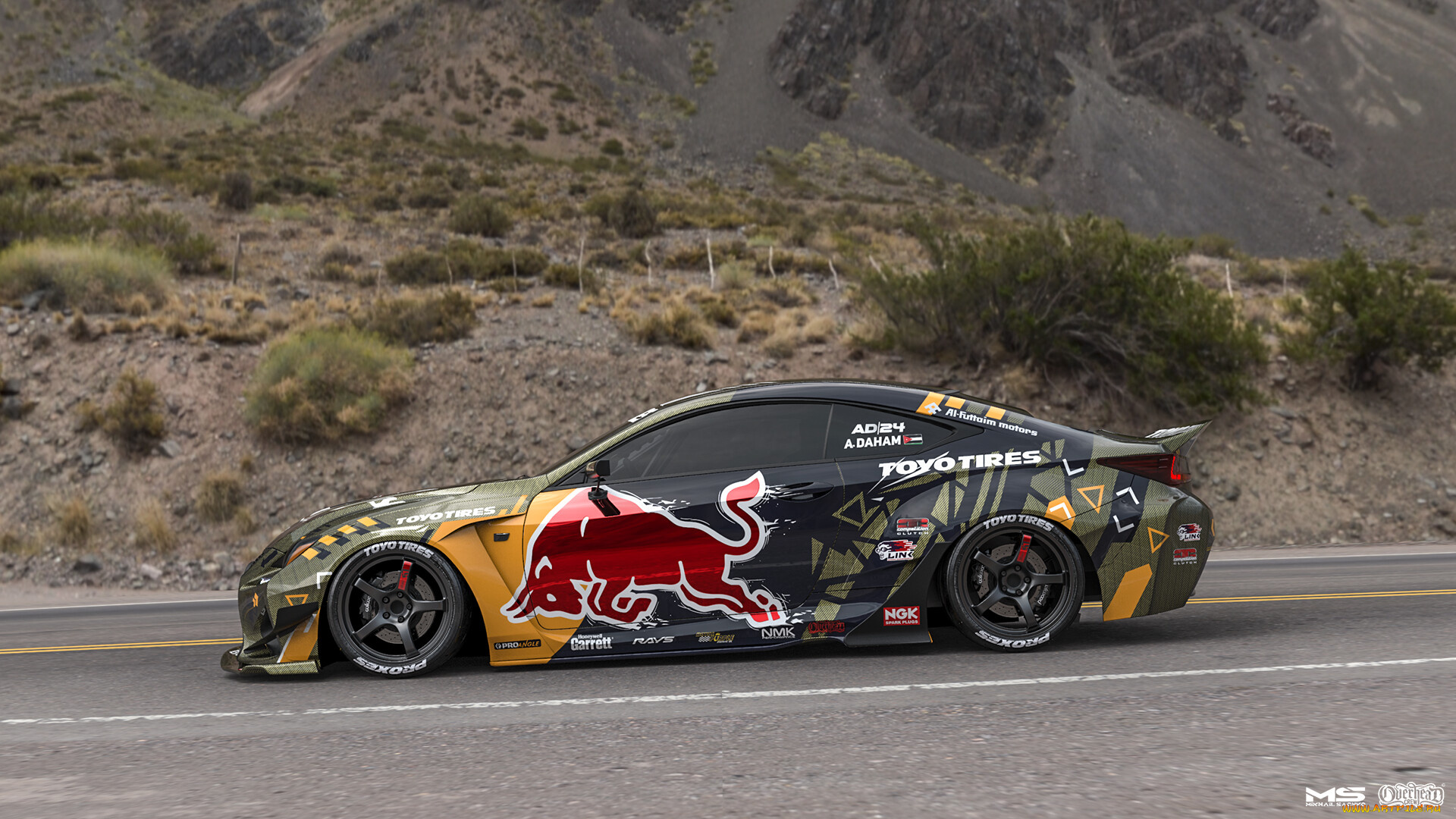 lexus, rc-f, katana, автомобили, 3д, lexus, rc, f, katana