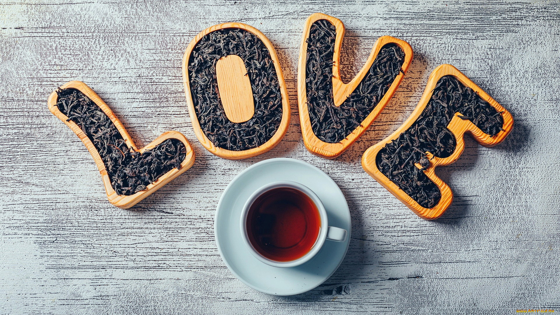 праздничные, день, святого, валентина, , сердечки, , любовь, чай, надпись, заварка