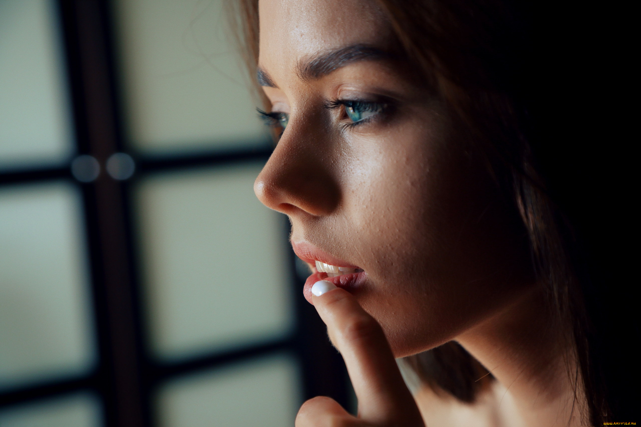 девушки, keira, blue, профиль