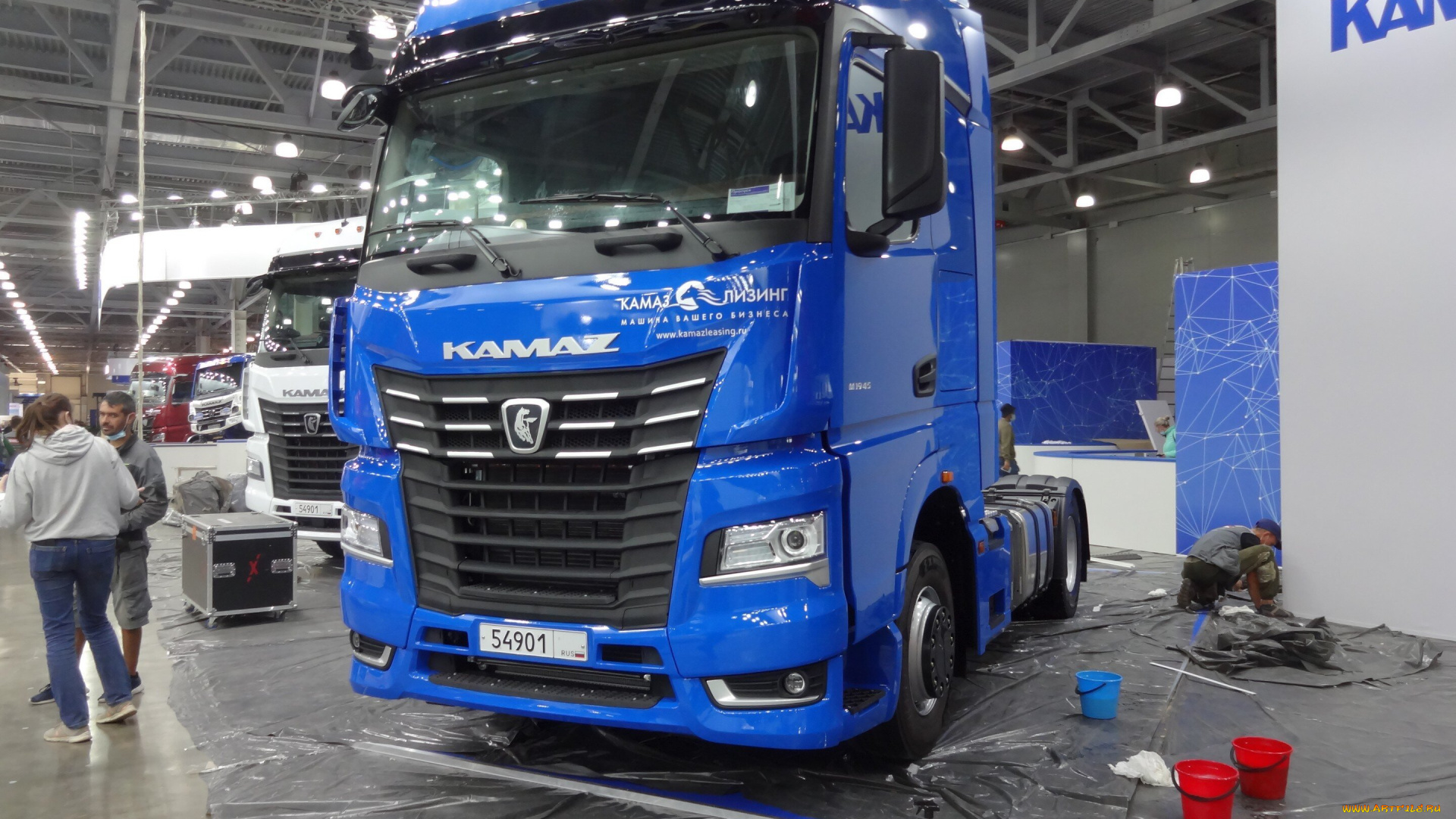 автомобили, камаз, грузовой, тягач, синий, павильон