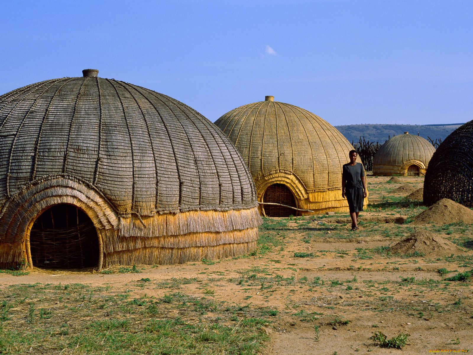 zulu, huts, south, africa, разное, сооружения, постройки
