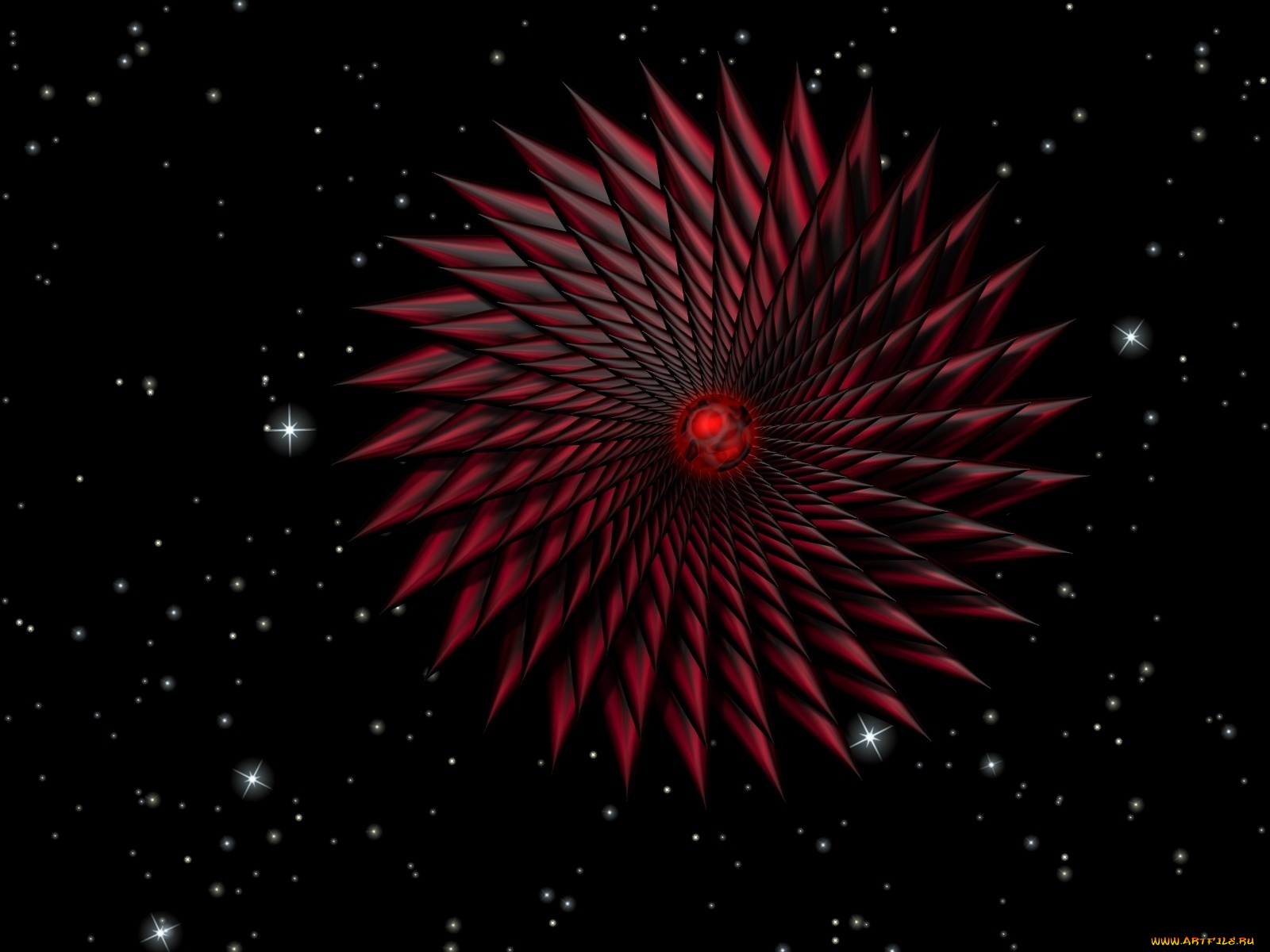 3д, графика, fractal, фракталы, тёмный, абстракция, цвета