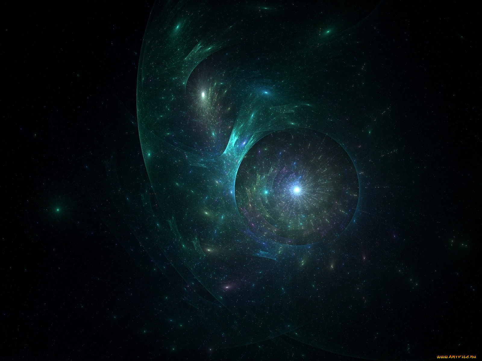 3д, графика, fractal, фракталы, тёмный, абстракция, цвета