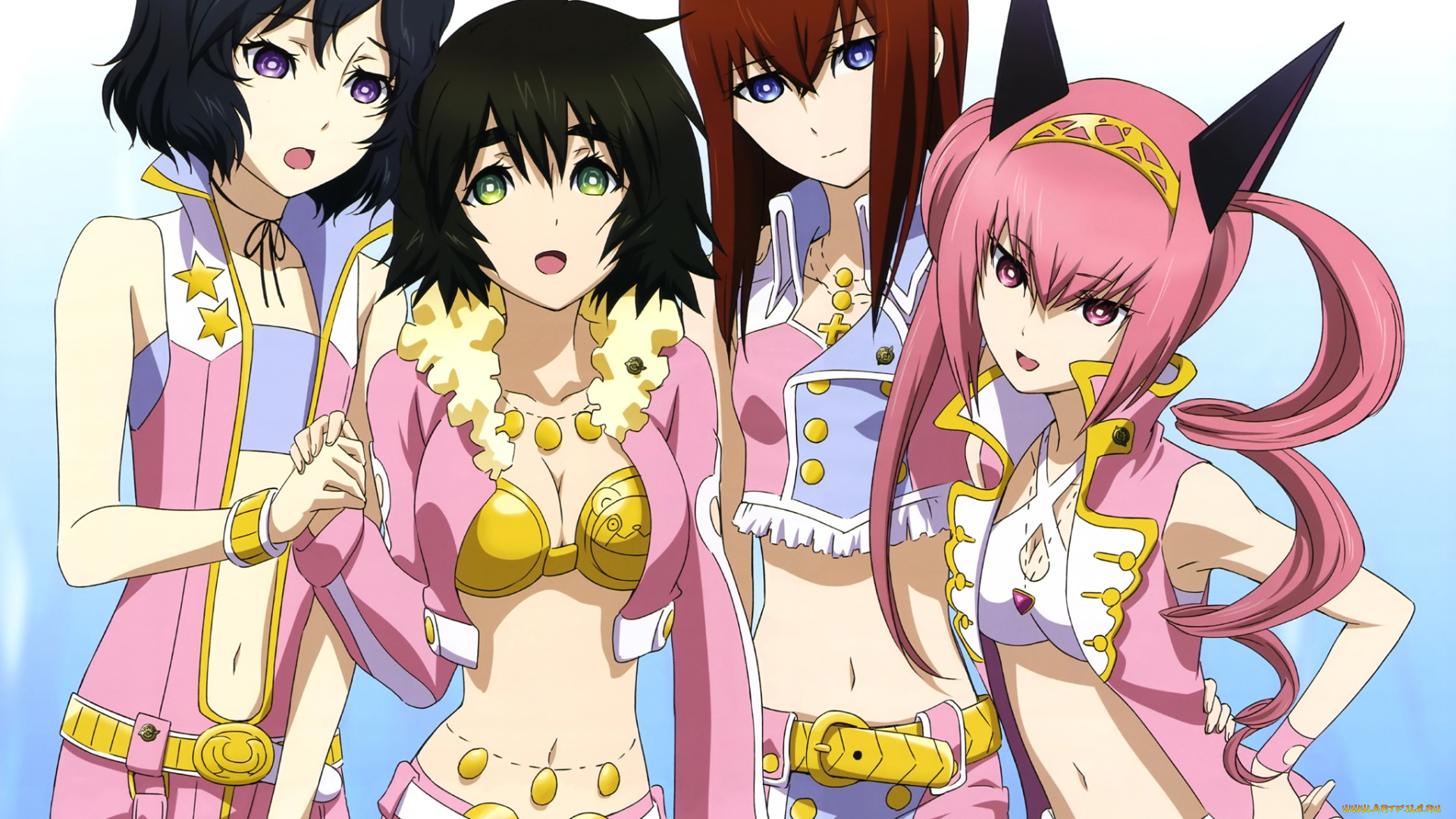 аниме, steins, gate, девушки