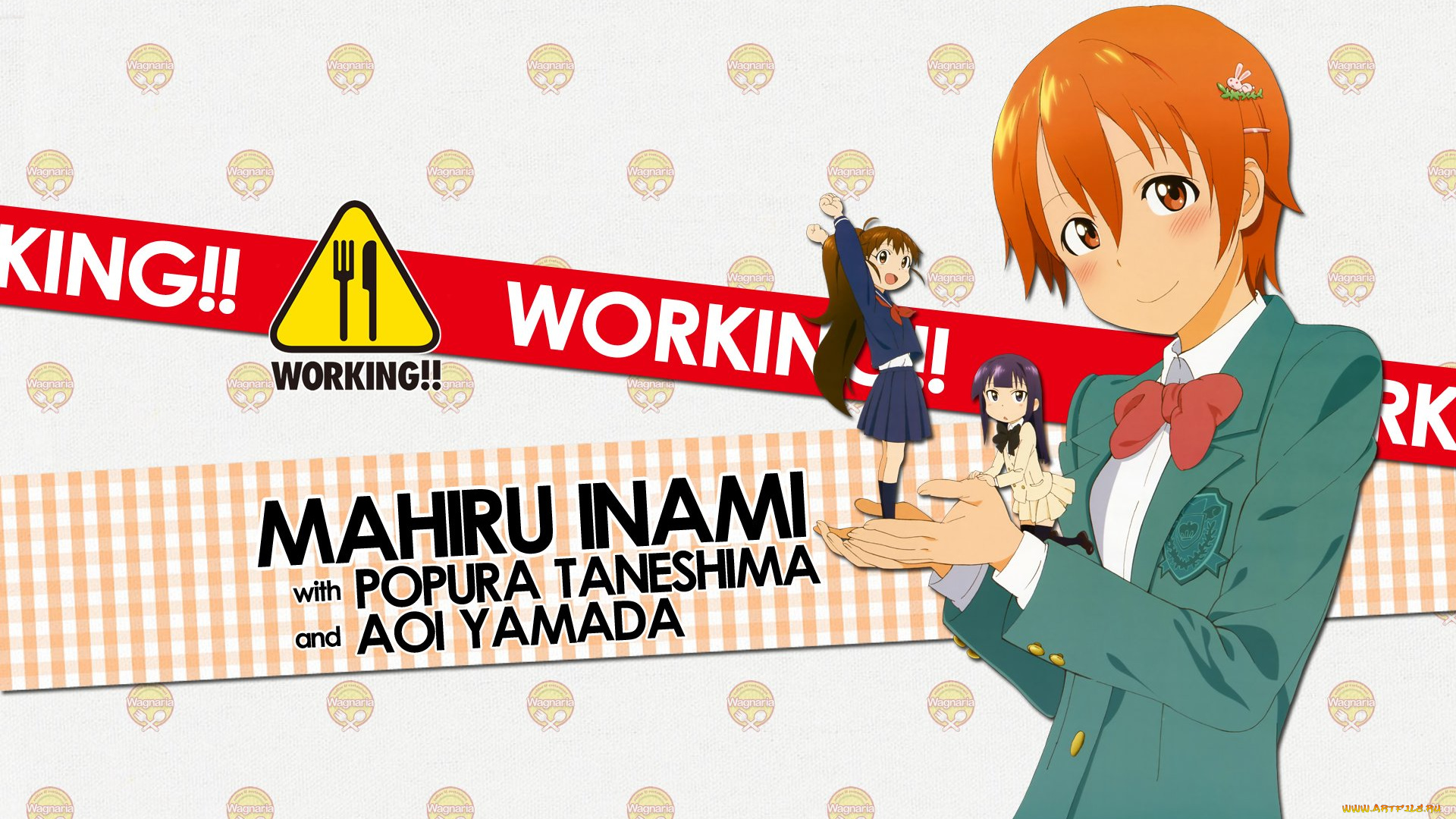 аниме, working, девушка