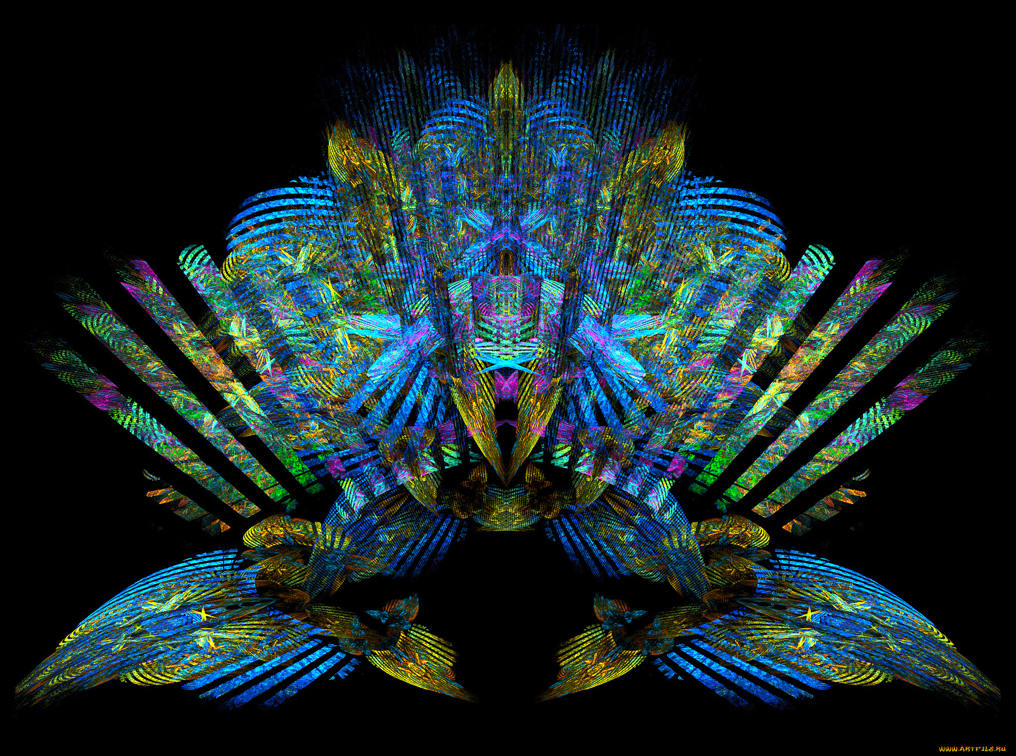 3д, графика, fractal, фракталы, цвета, тёмный, абстракция