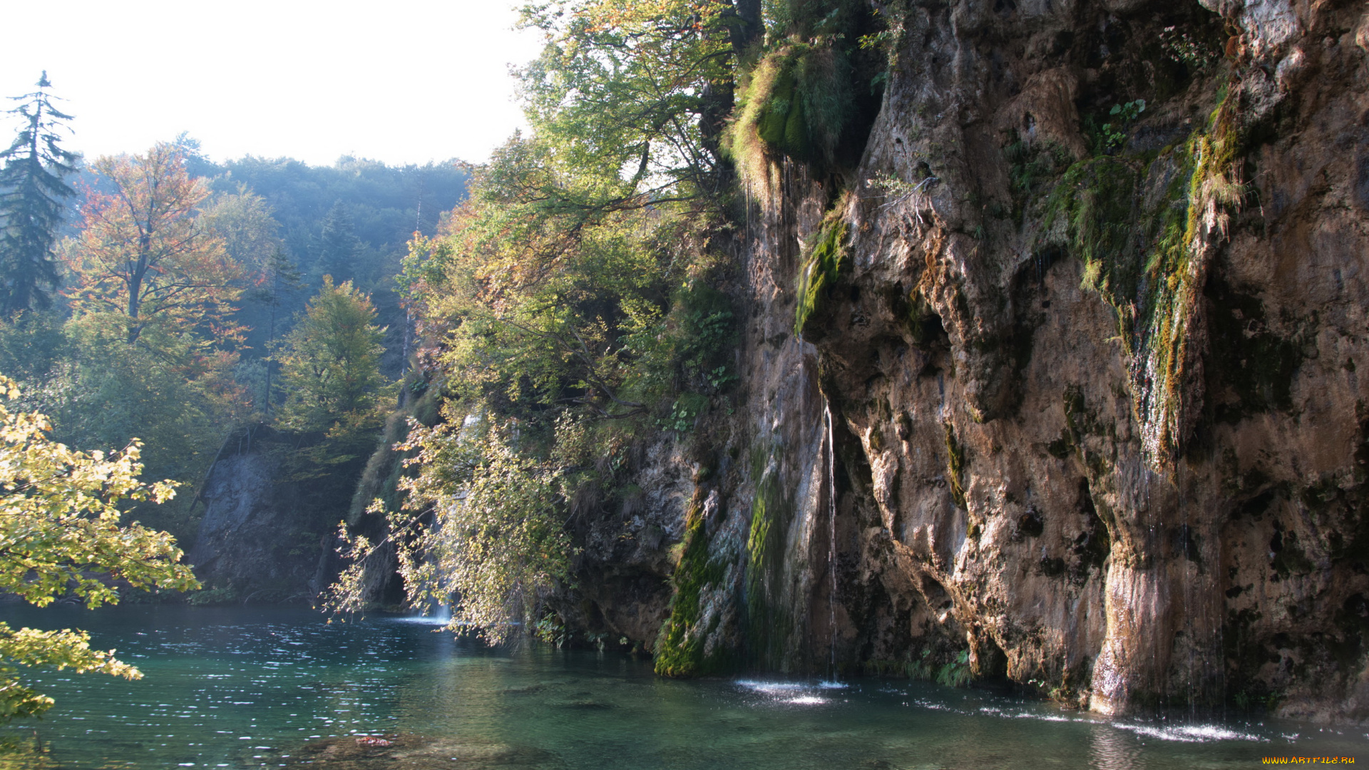 плитвицкие, озера, хорватия, природа, реки, горы