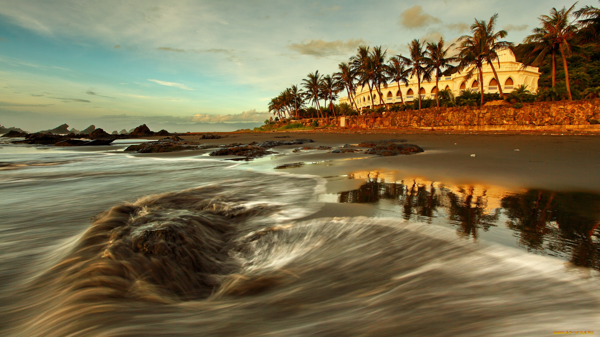 taiwan, природа, тропики, тайвань, море, пальмы, пейзаж