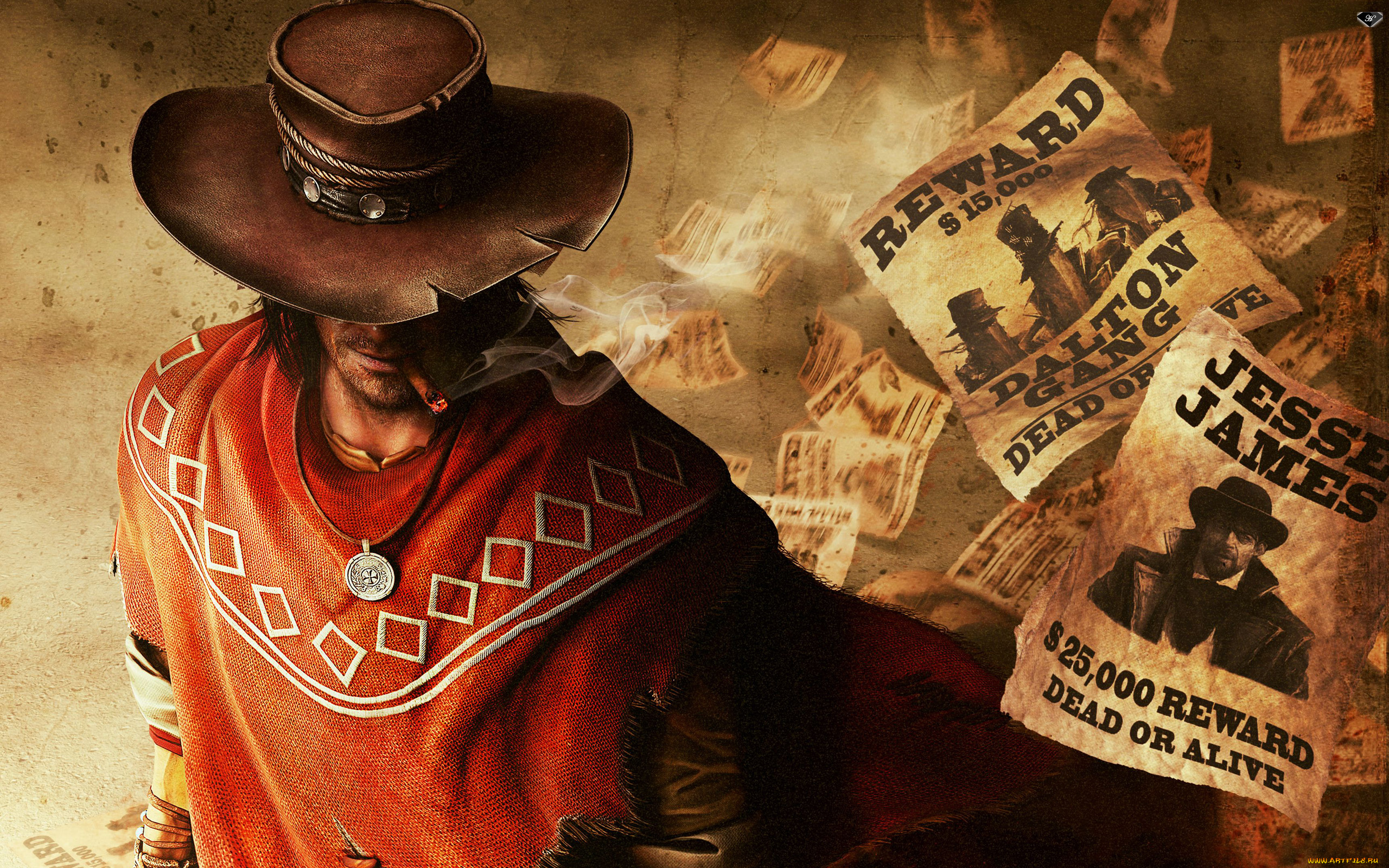 call, of, juarez, the, gunslinger, видео, игры, сигара, шляпа