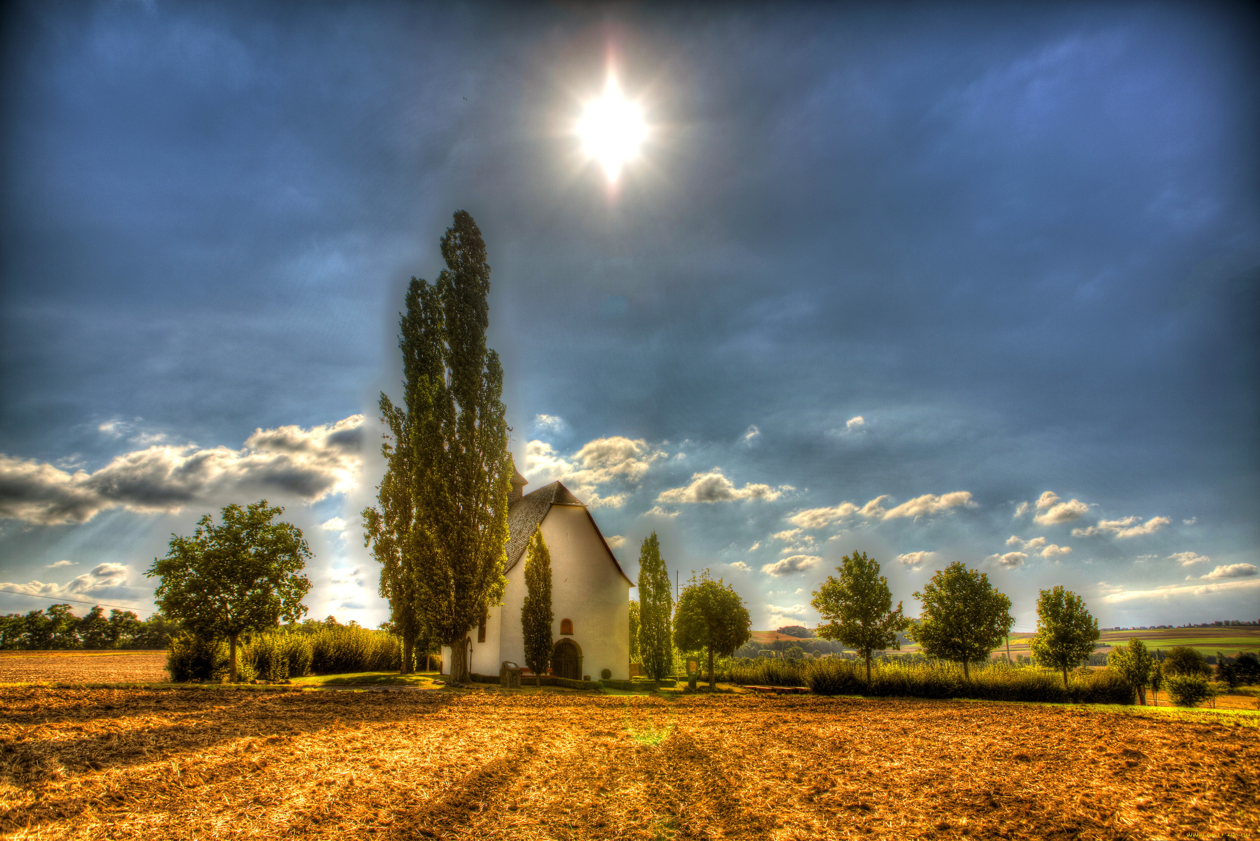 германия, мертлох, природа, поля