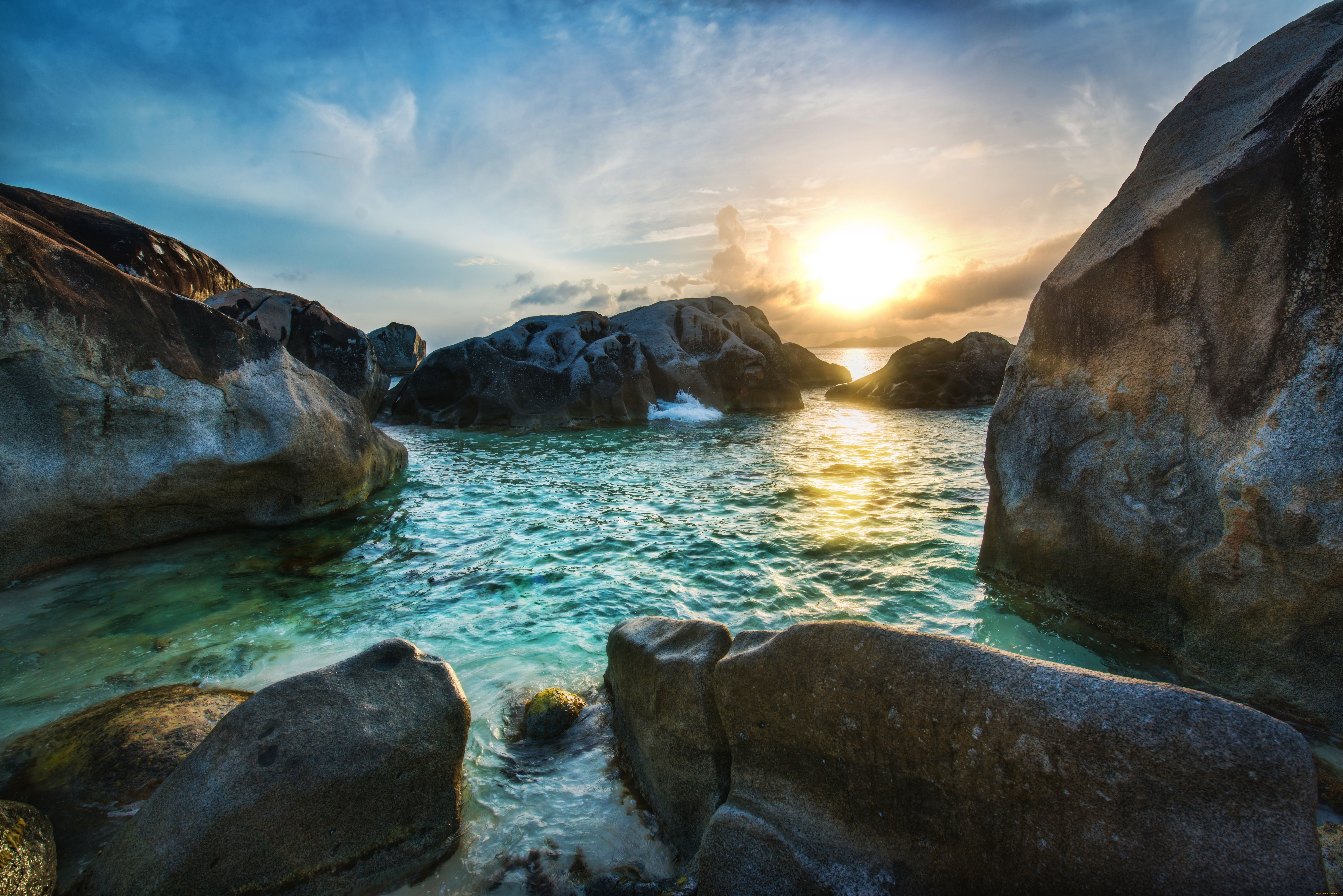 природа, восходы, закаты, побережье