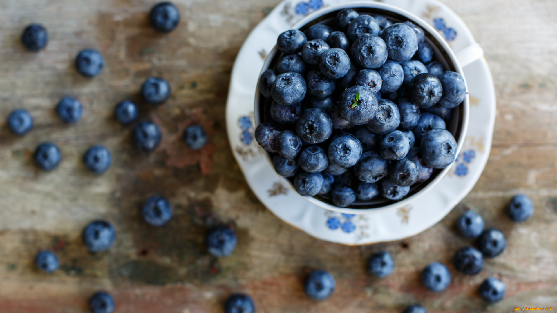 еда, голубика, черника, россыпь, ягоды