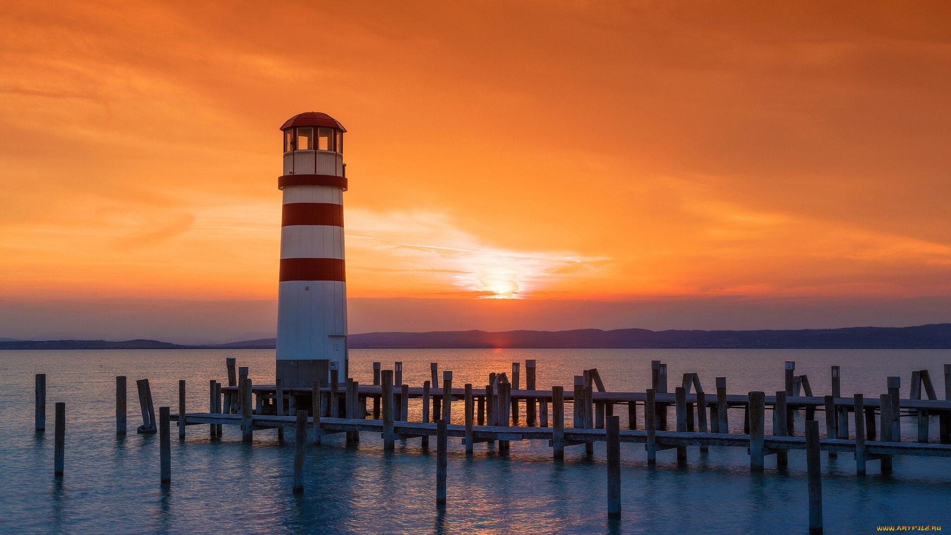 podersdorf, am, see, burgenland, austria, природа, маяки, lake, neusiedl, закат, подерсдорф-ам-зе, австрия, озеро, нойзидлер-зе