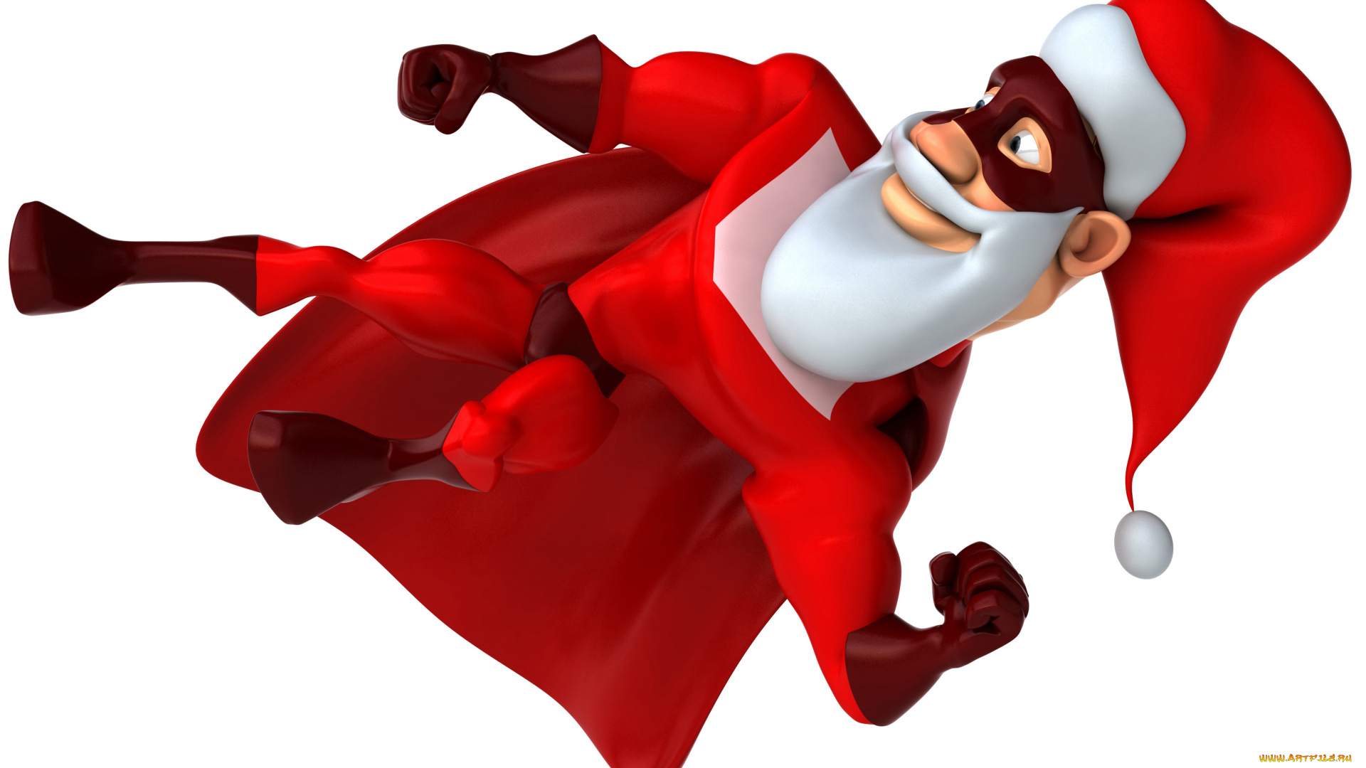 праздничные, 3д, графика, новый, год, дед, мороз