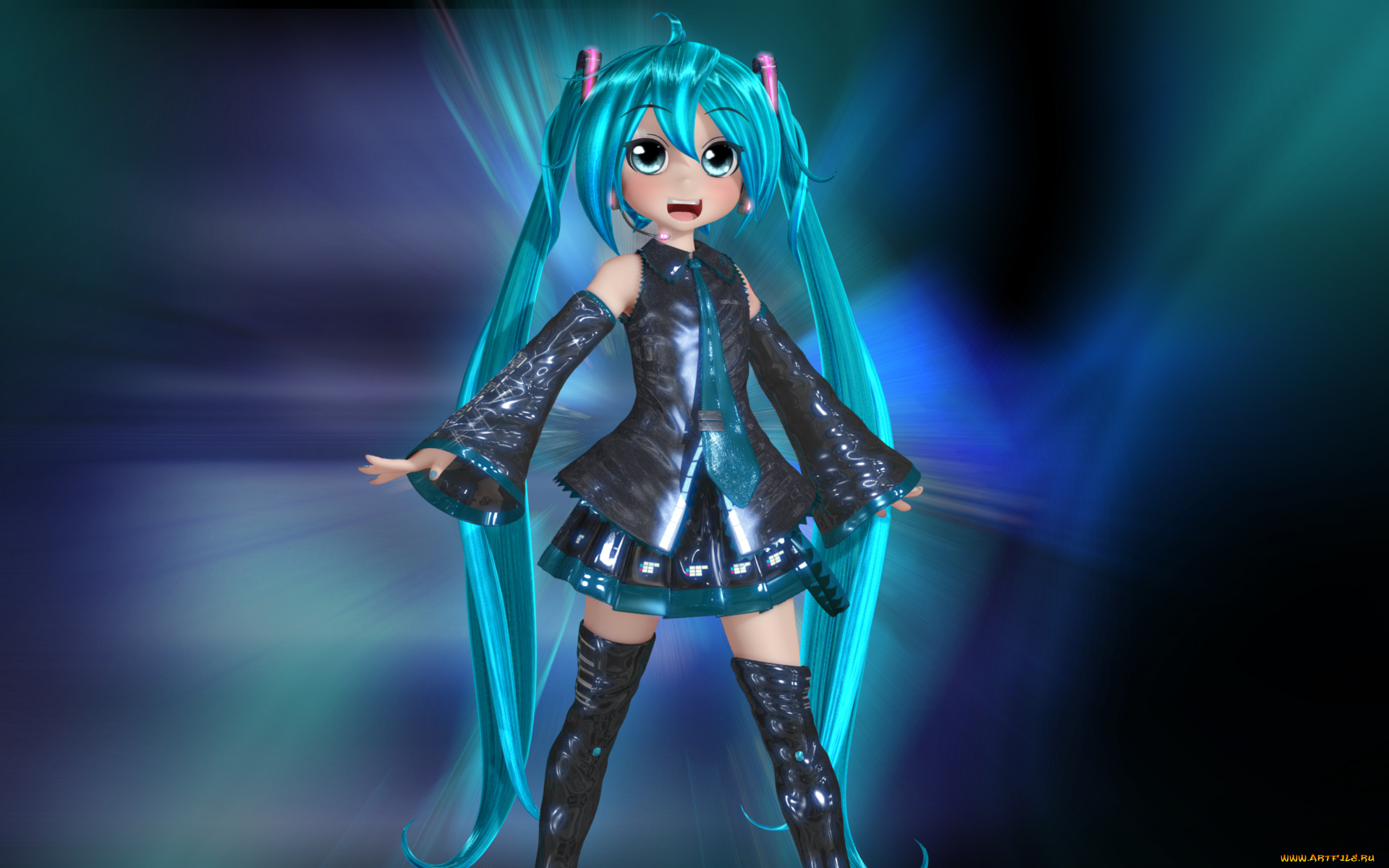 3д, графика, anime, аниме, vocaloid