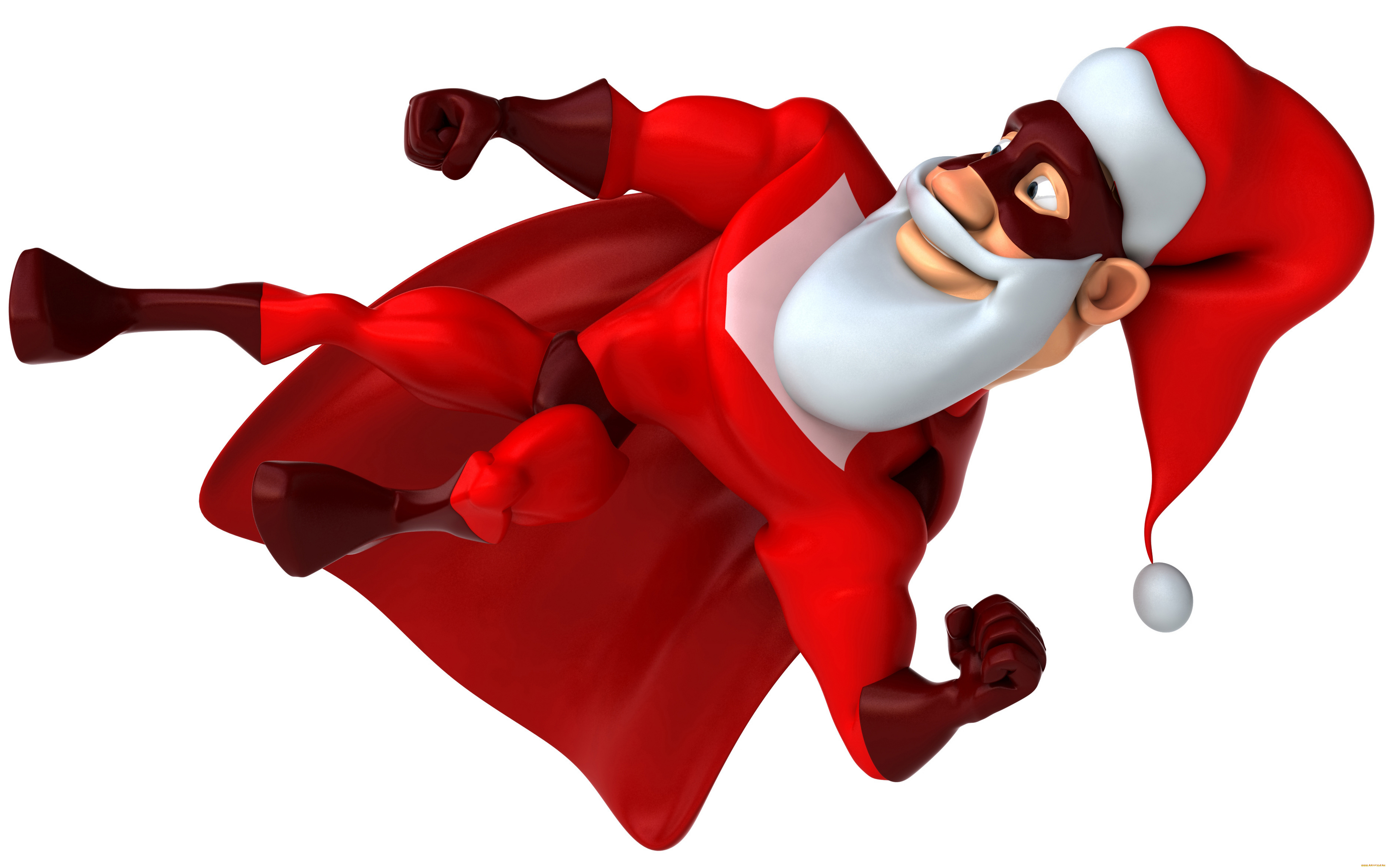 праздничные, 3д, графика, новый, год, дед, мороз