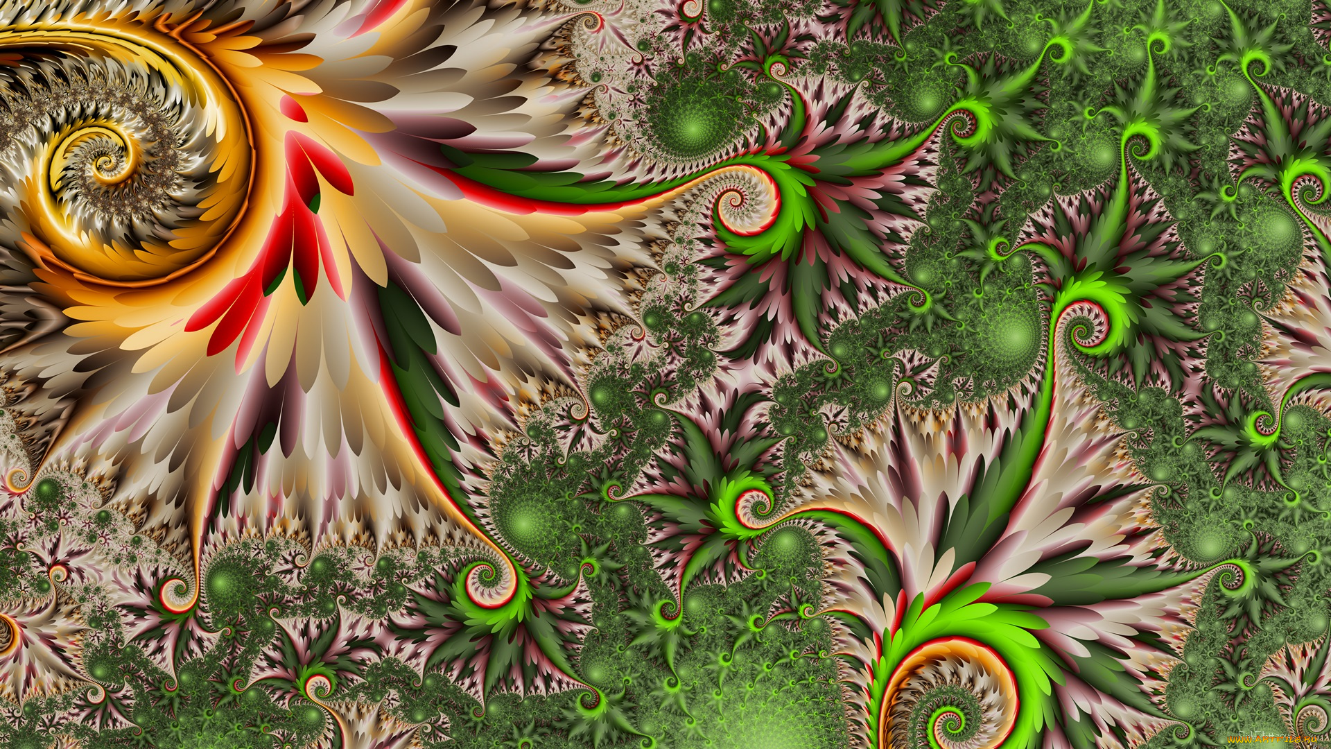 3д, графика, фракталы, , fractal, цвета, фон, узор