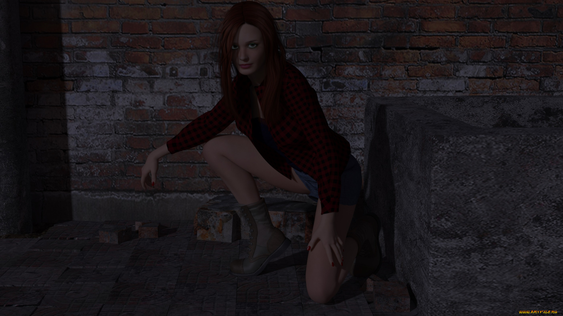 3д, графика, люди, , people, девушка, взгляд