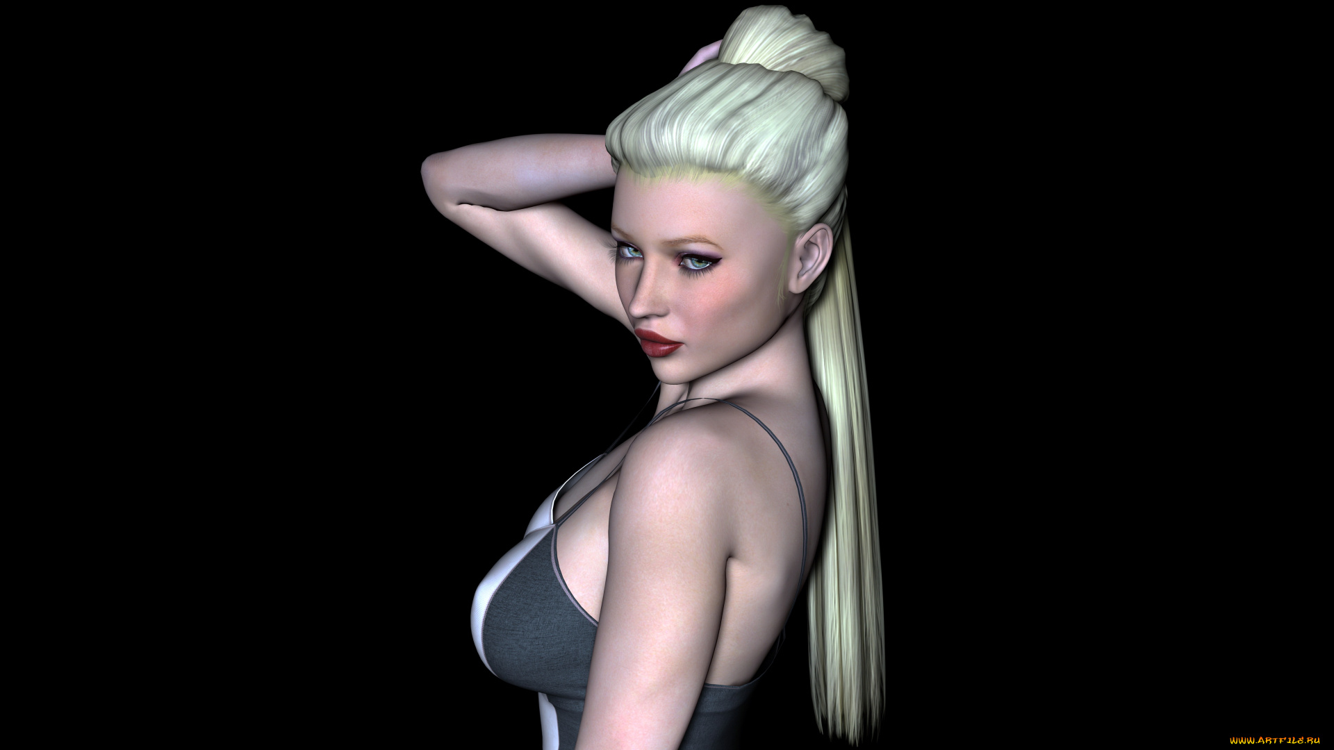 3д, графика, люди, , people, фон, взгляд, девушка, блондинка