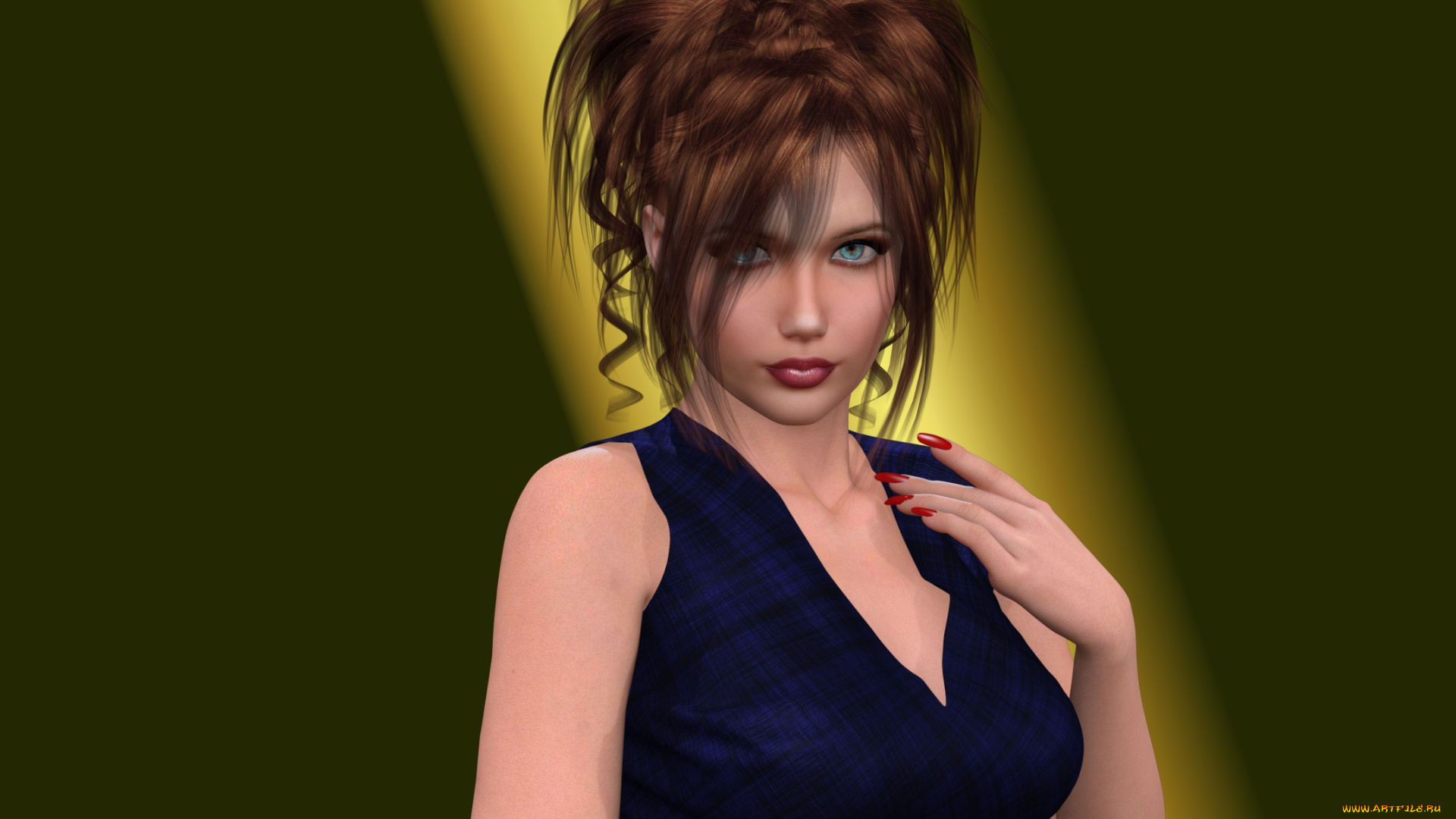 3д, графика, люди, , people, взгляд, девушка