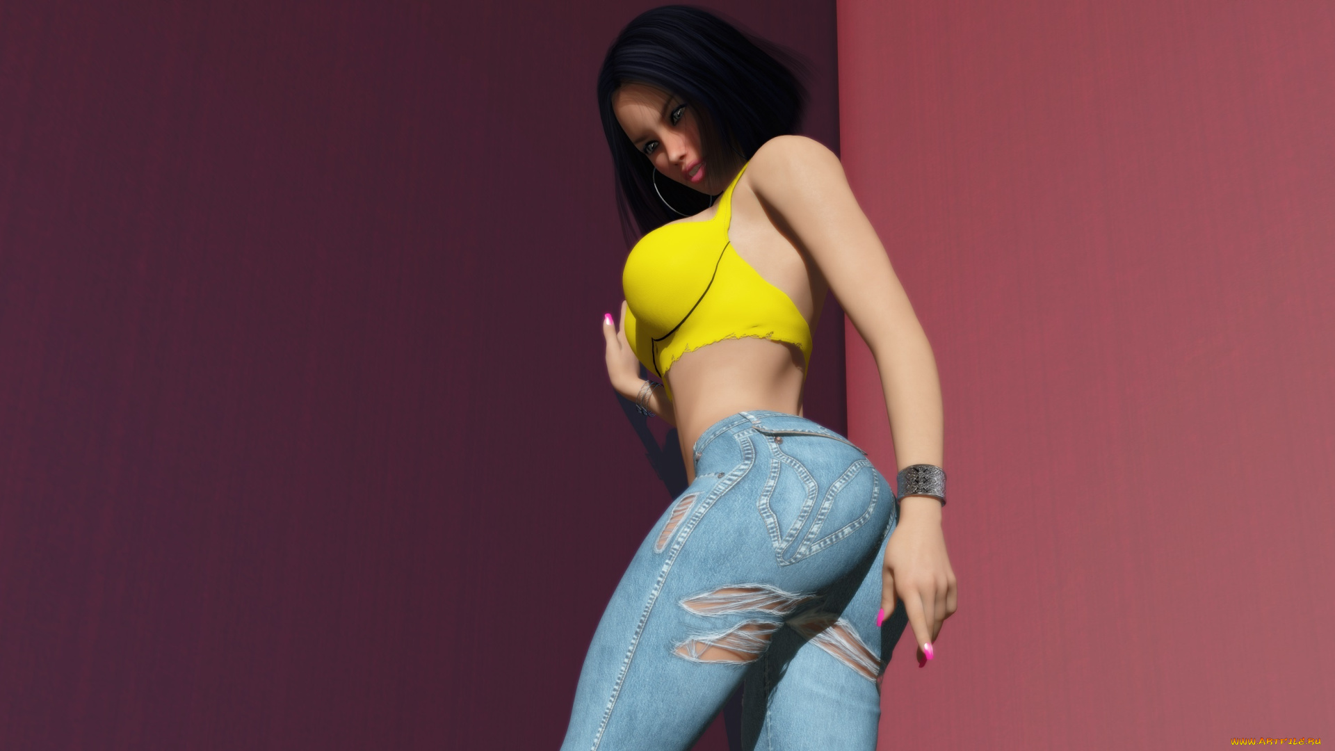 3д, графика, люди, , people, взгляд, девушка