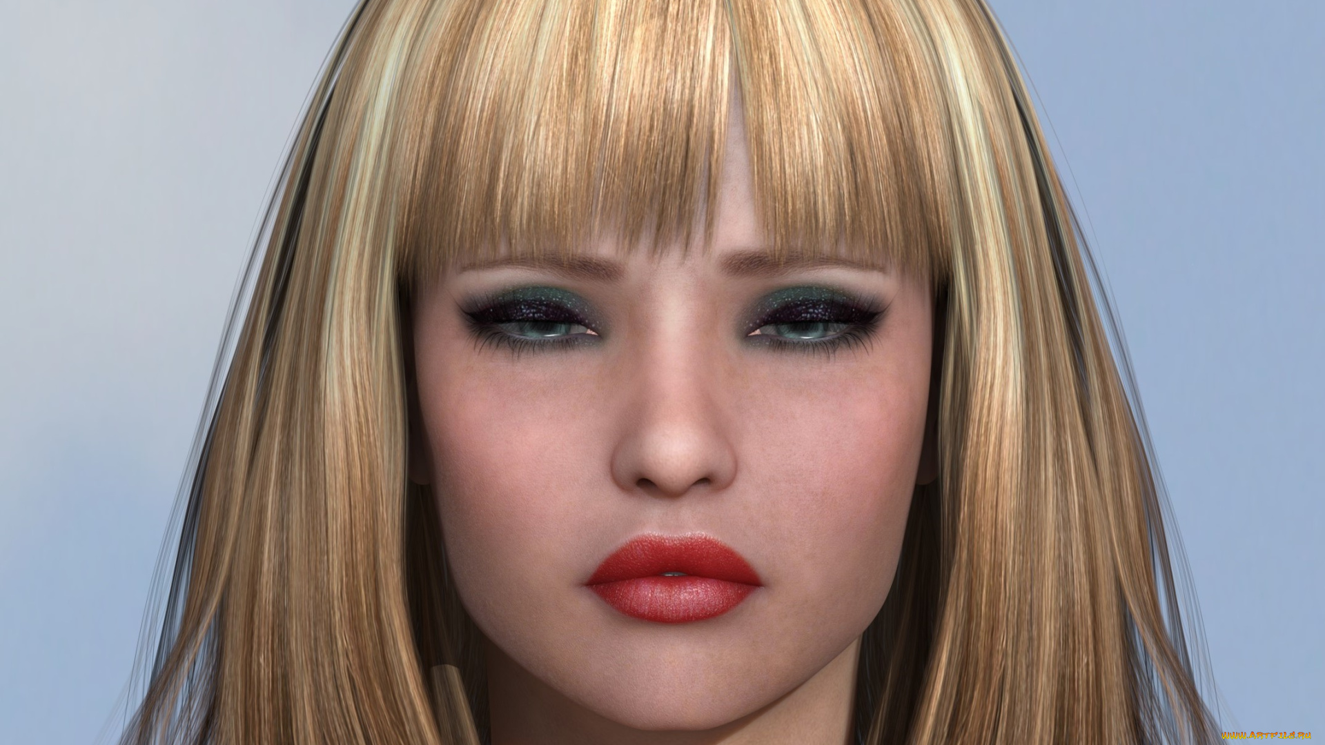 3д, графика, портрет, , portraits, девушка, взгляд, фон