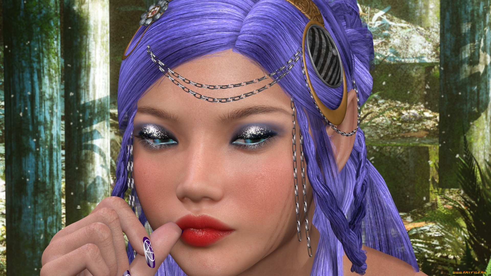 3д, графика, портрет, , portraits, взгляд, девушка