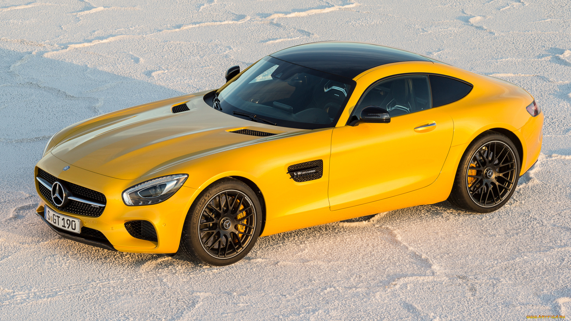 автомобили, mercedes-benz, mercedes-, amg, gt, 2014г, желтый