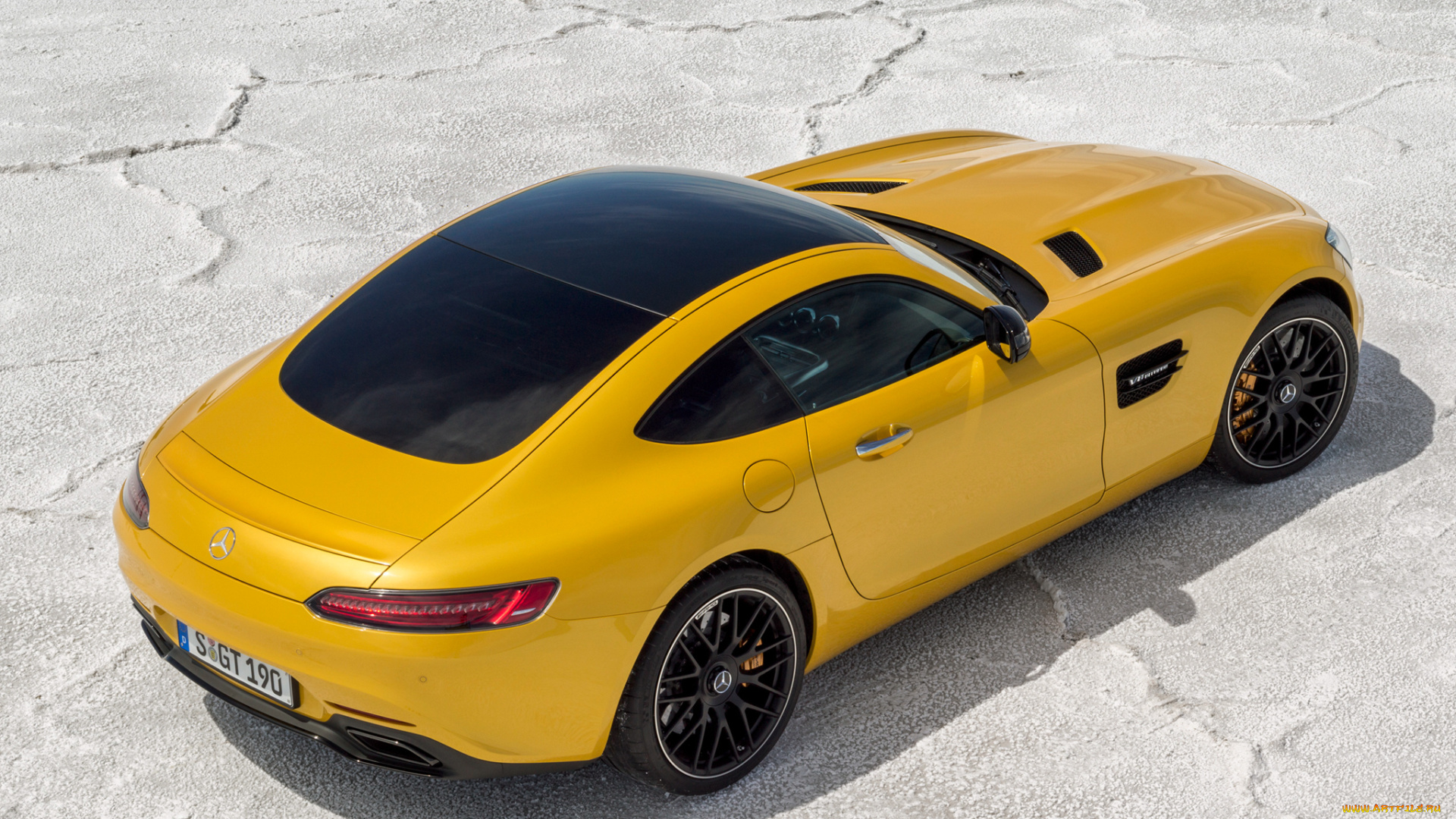 автомобили, mercedes-benz, желтый, 2014г, gt, amg, mercedes-