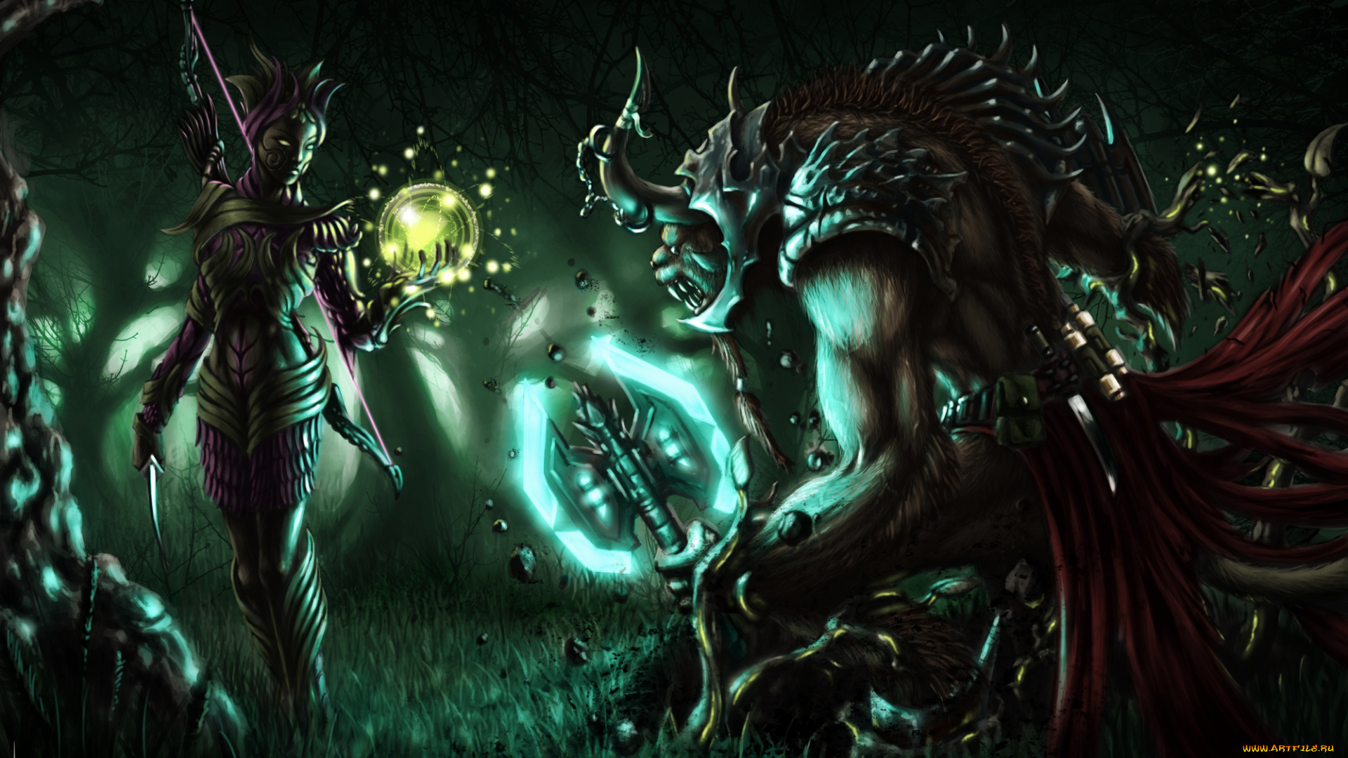 фэнтези, существа, оружие, магия, существо, девушка