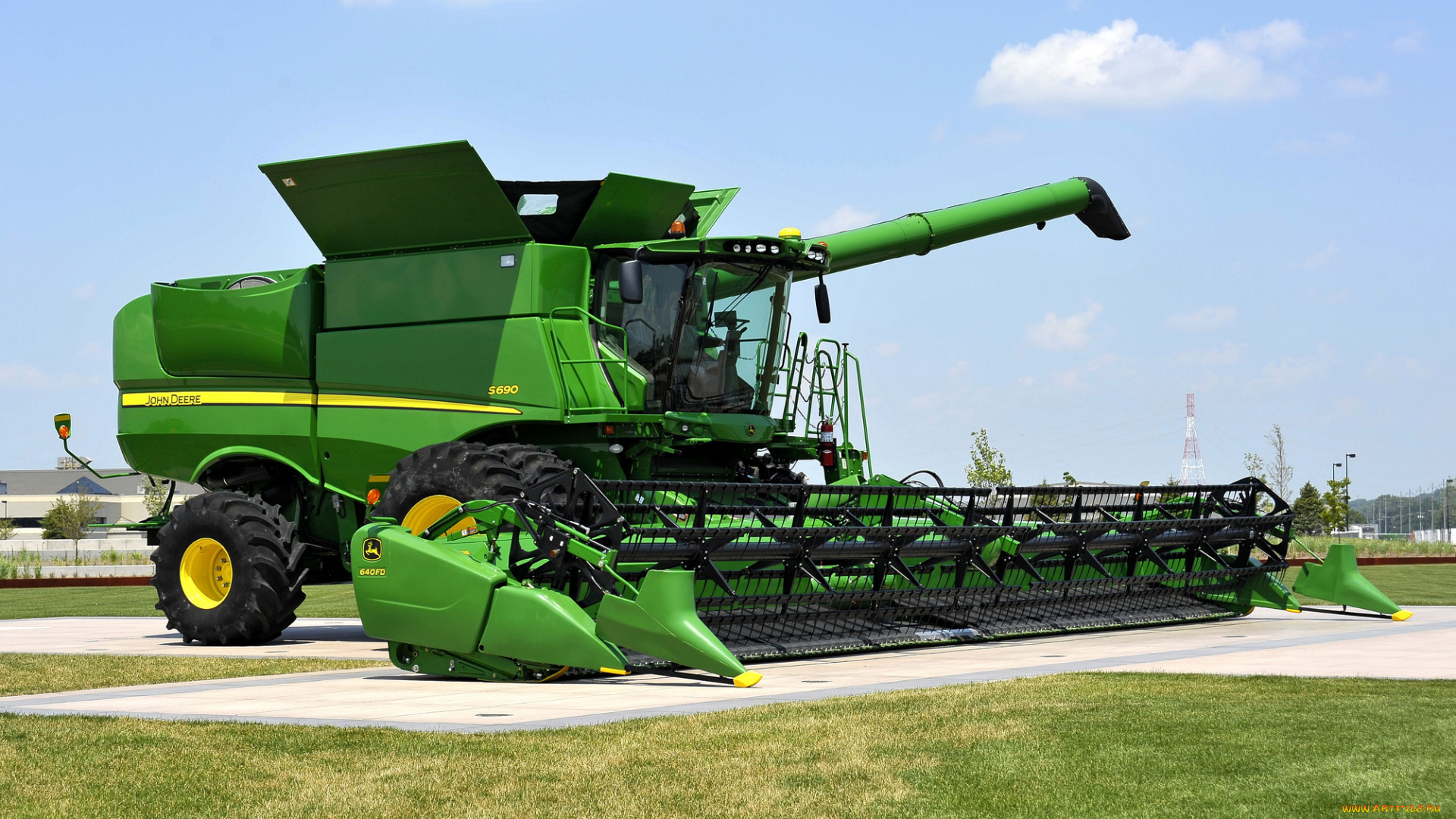 техника, комбайны, поле, комбайн