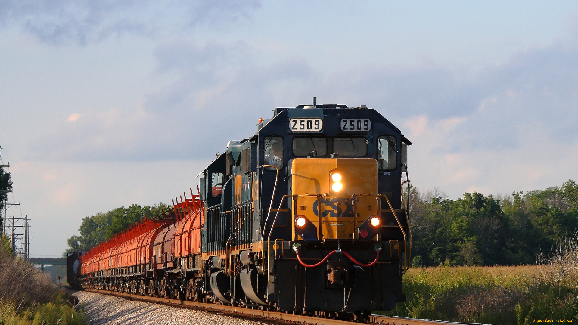 техника, поезда, железная, дорога, рельсы, состав, локомотив